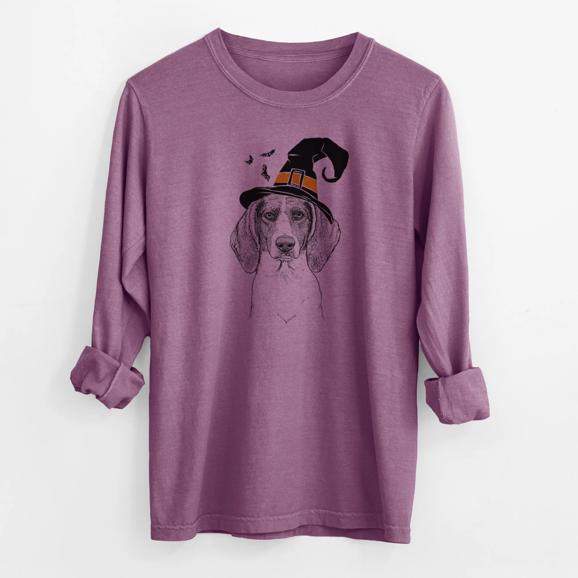 Witch Orin the Treeing Walker Coonhound - Men's Heavyweight 100% Cotton Long Sleeve - Image 10