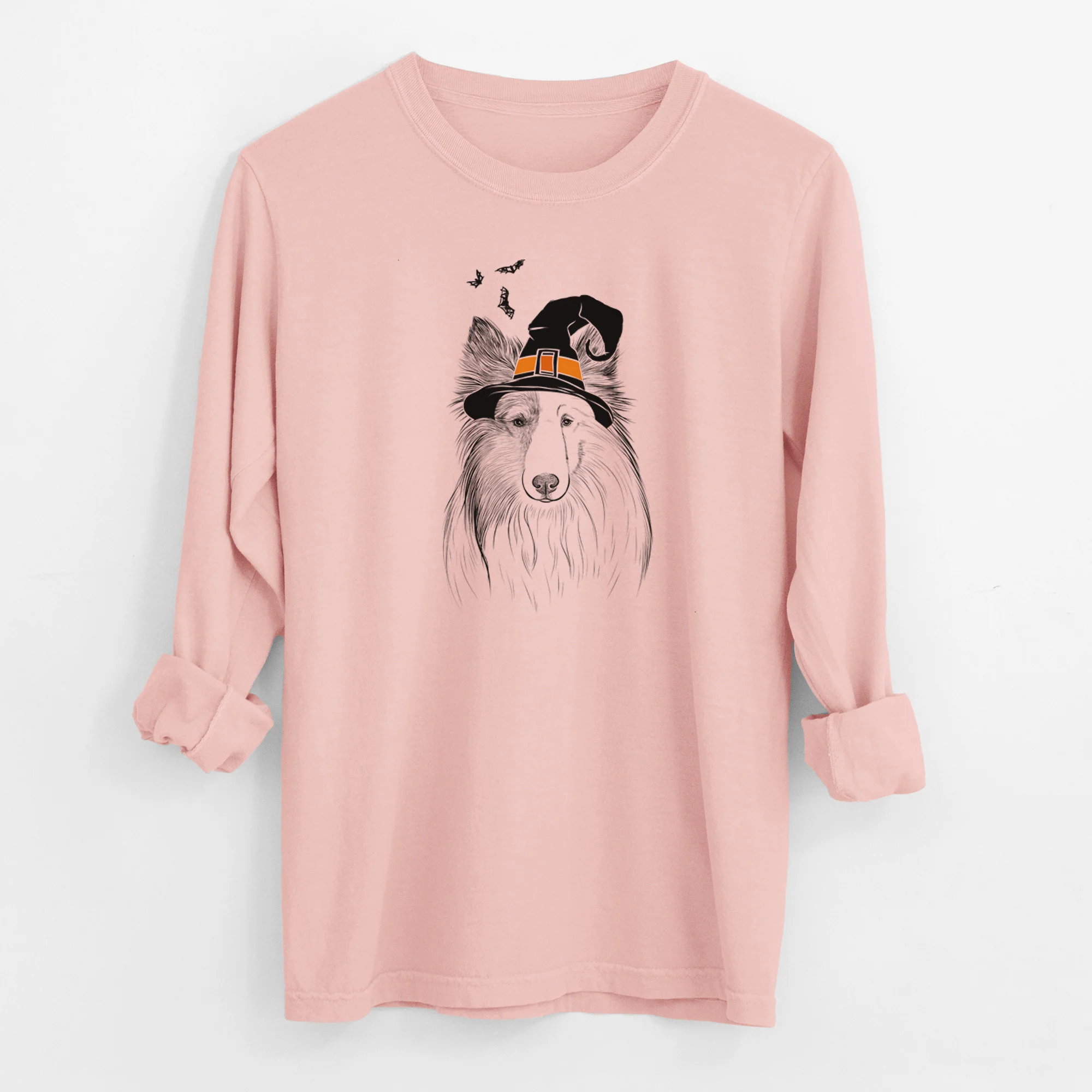 Witch Palin the Shetland Sheepdog - Men's Heavyweight 100% Cotton Long Sleeve - Image 12