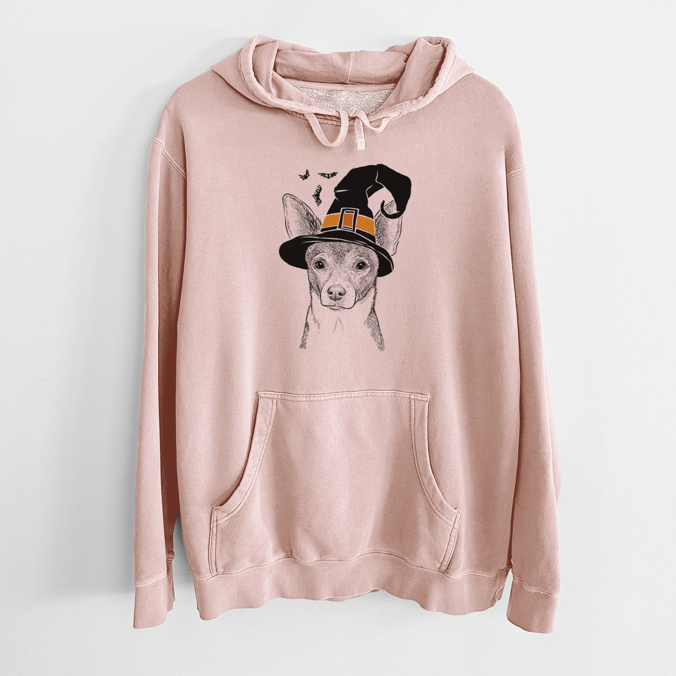 Witch Peanut the Chihuahua - Unisex Pigment Dyed Hoodie - Image 5