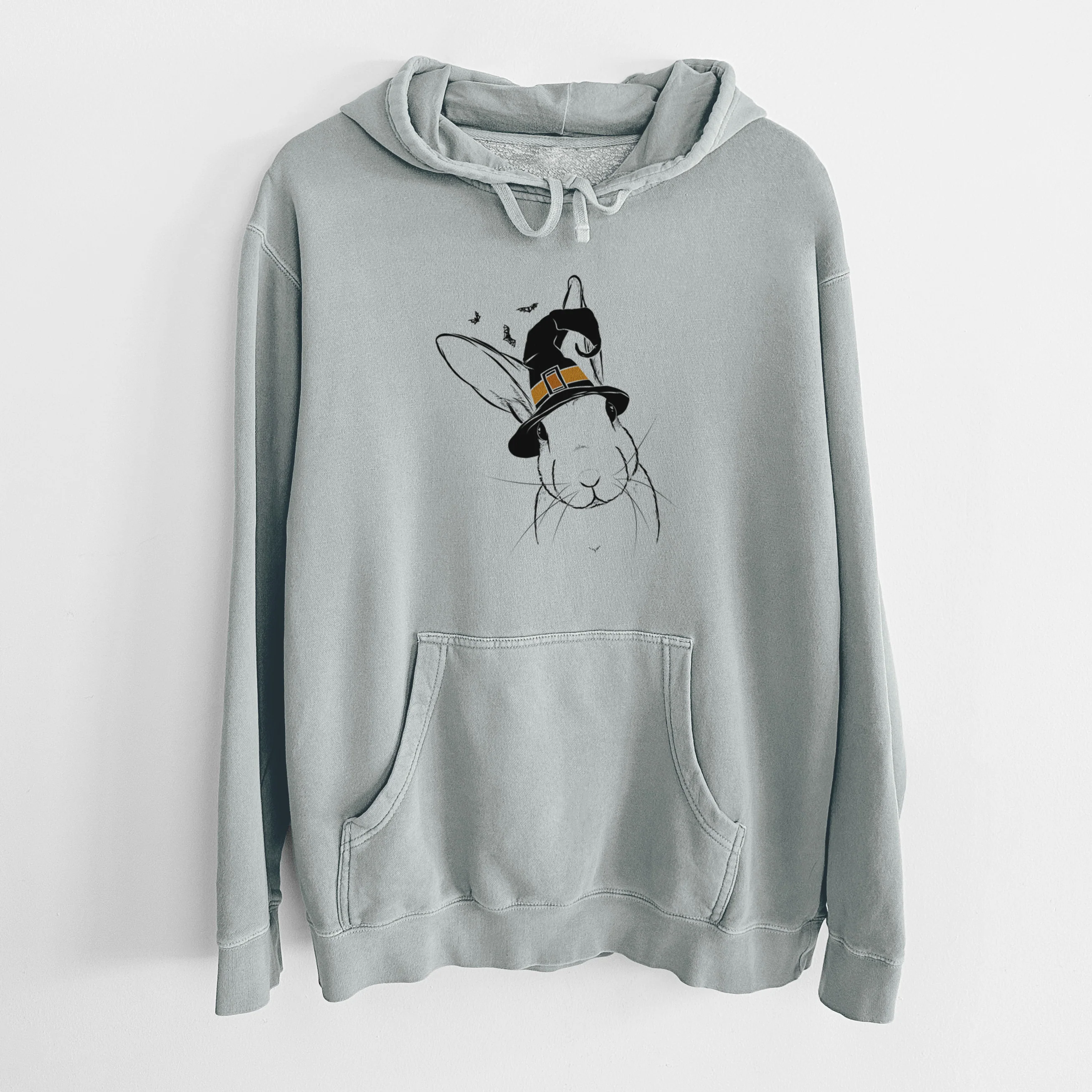 Witch Penny the Belgian Hare - Unisex Pigment Dyed Hoodie - Image 6