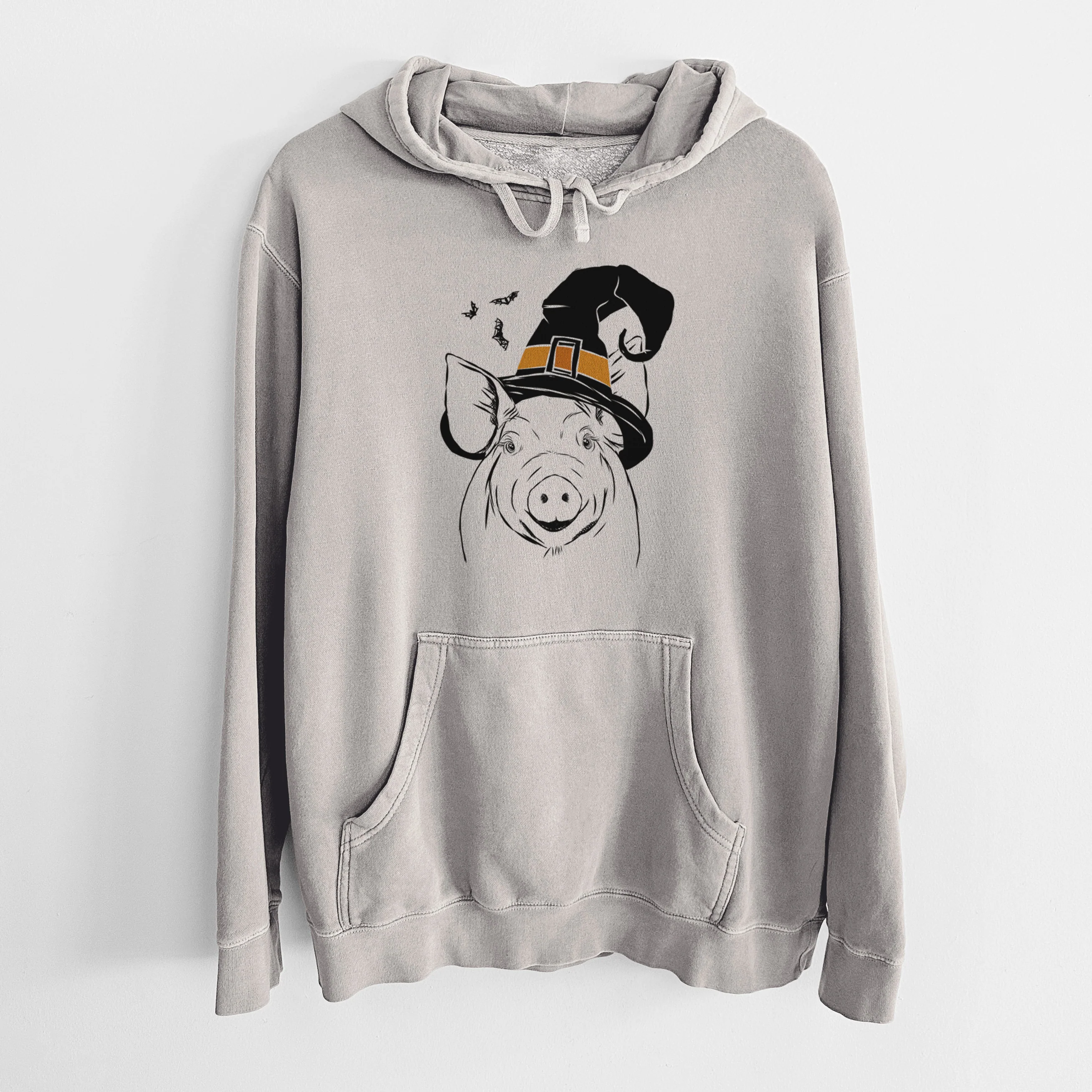 Witch Perry the Pig - Unisex Pigment Dyed Hoodie