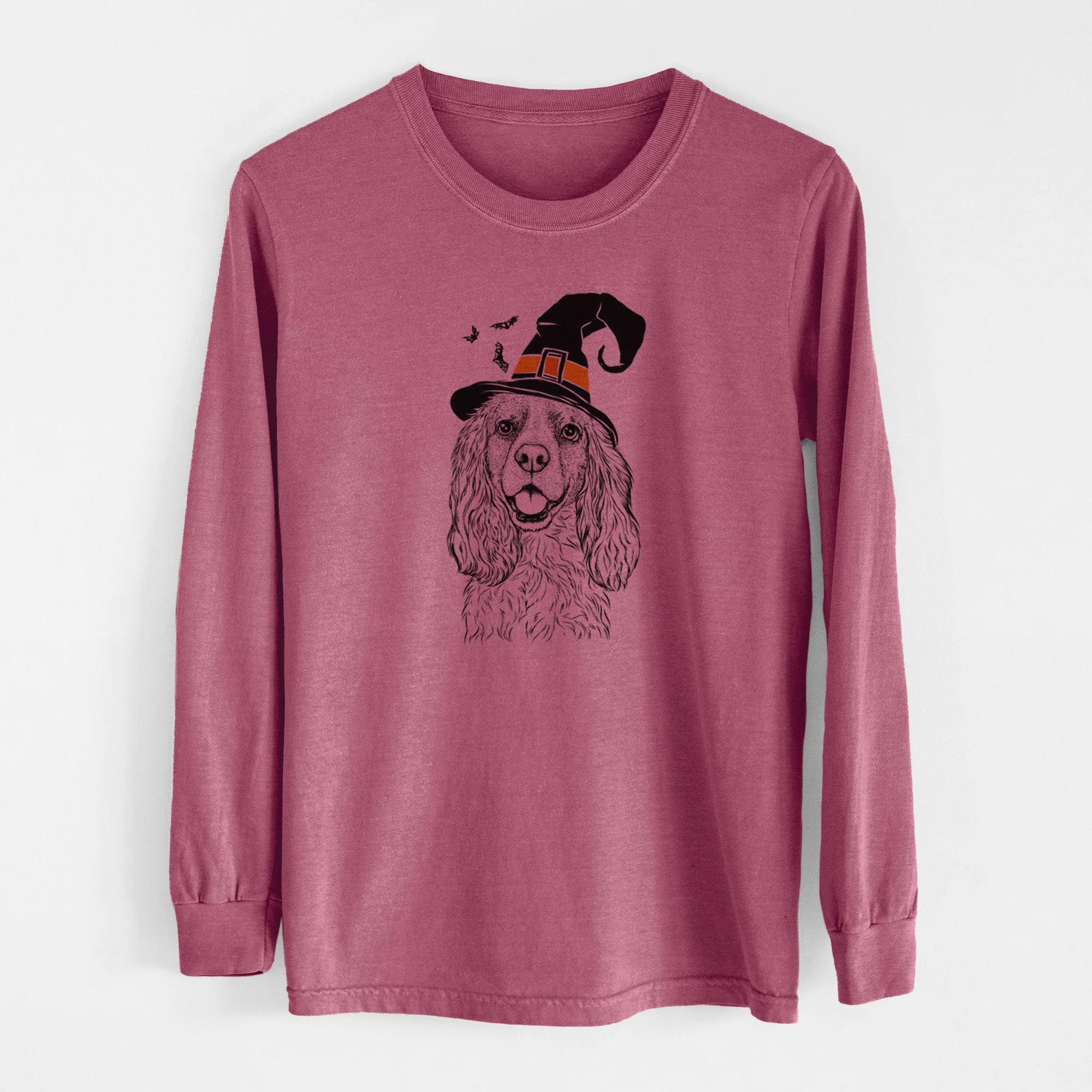 Witch Perry the Cockalier - Men's Heavyweight 100% Cotton Long Sleeve - Image 11