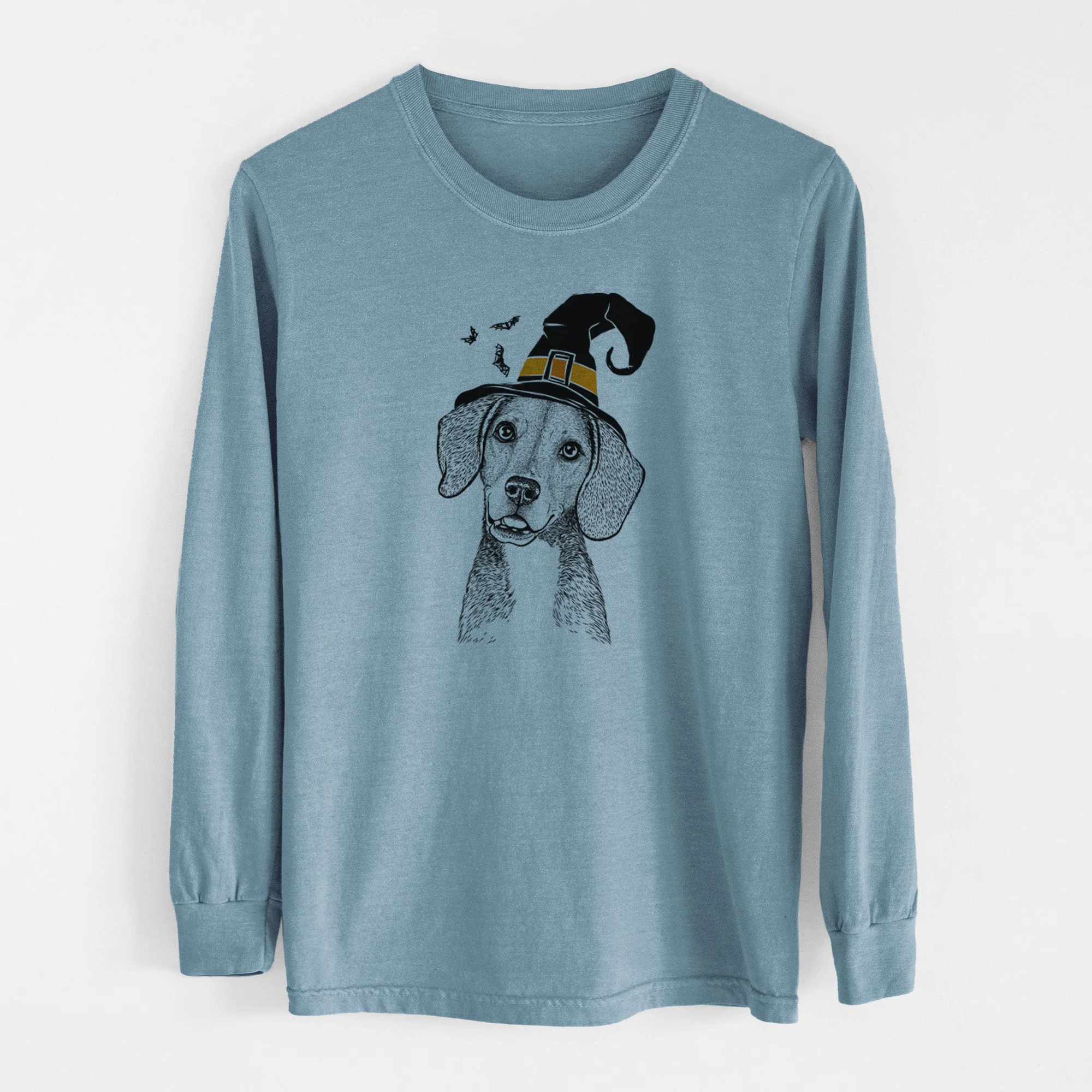 Witch Piggy the Beagle Mix - Men's Heavyweight 100% Cotton Long Sleeve - Image 8