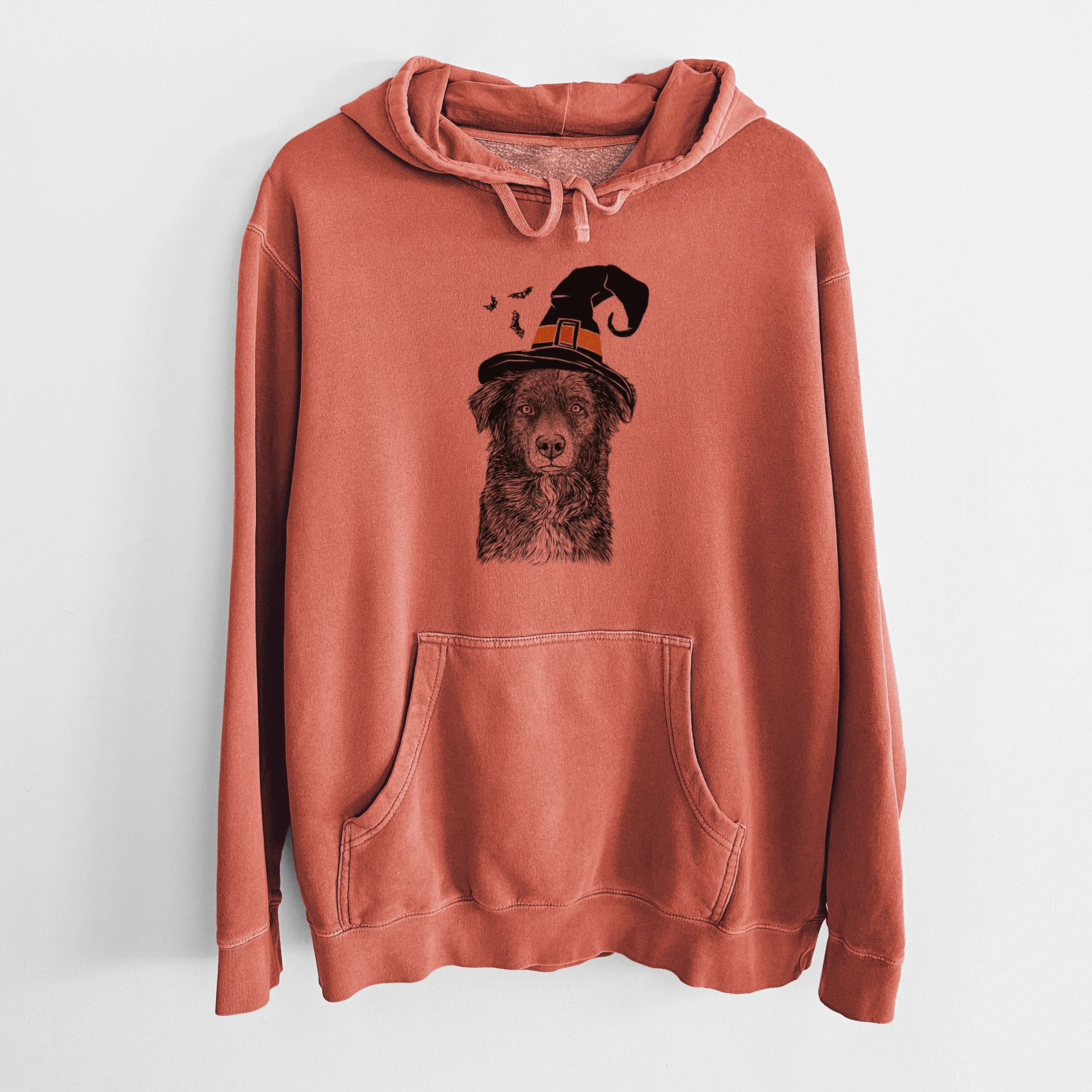 Witch Pixel the Australian Shepherd - Unisex Pigment Dyed Hoodie - Image 7