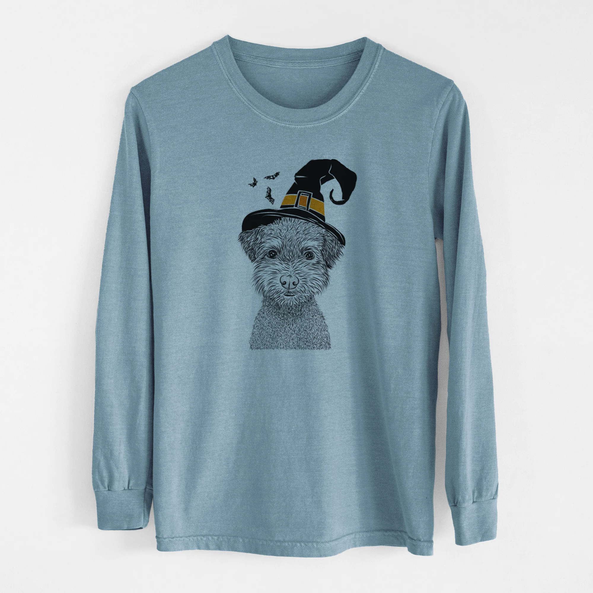 Witch Pretzel the Schnoodle - Men's Heavyweight 100% Cotton Long Sleeve - Image 8