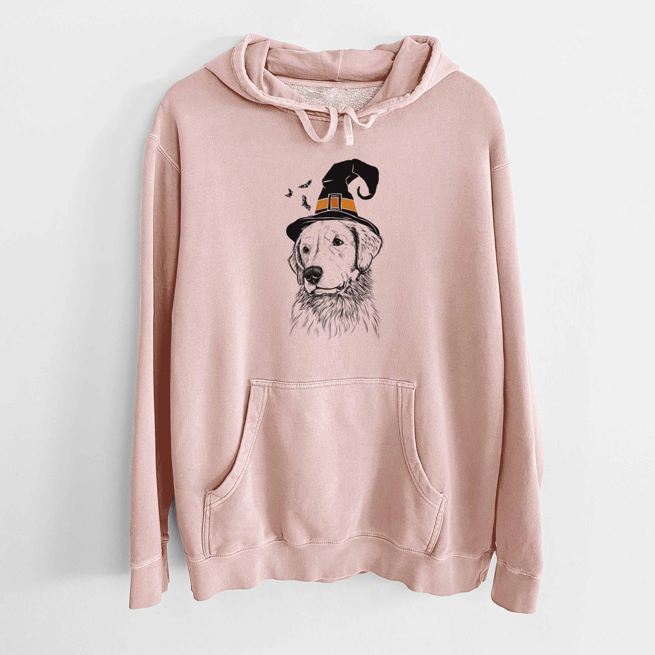 Witch Quinn the Golden Retriever - Unisex Pigment Dyed Hoodie - Image 5