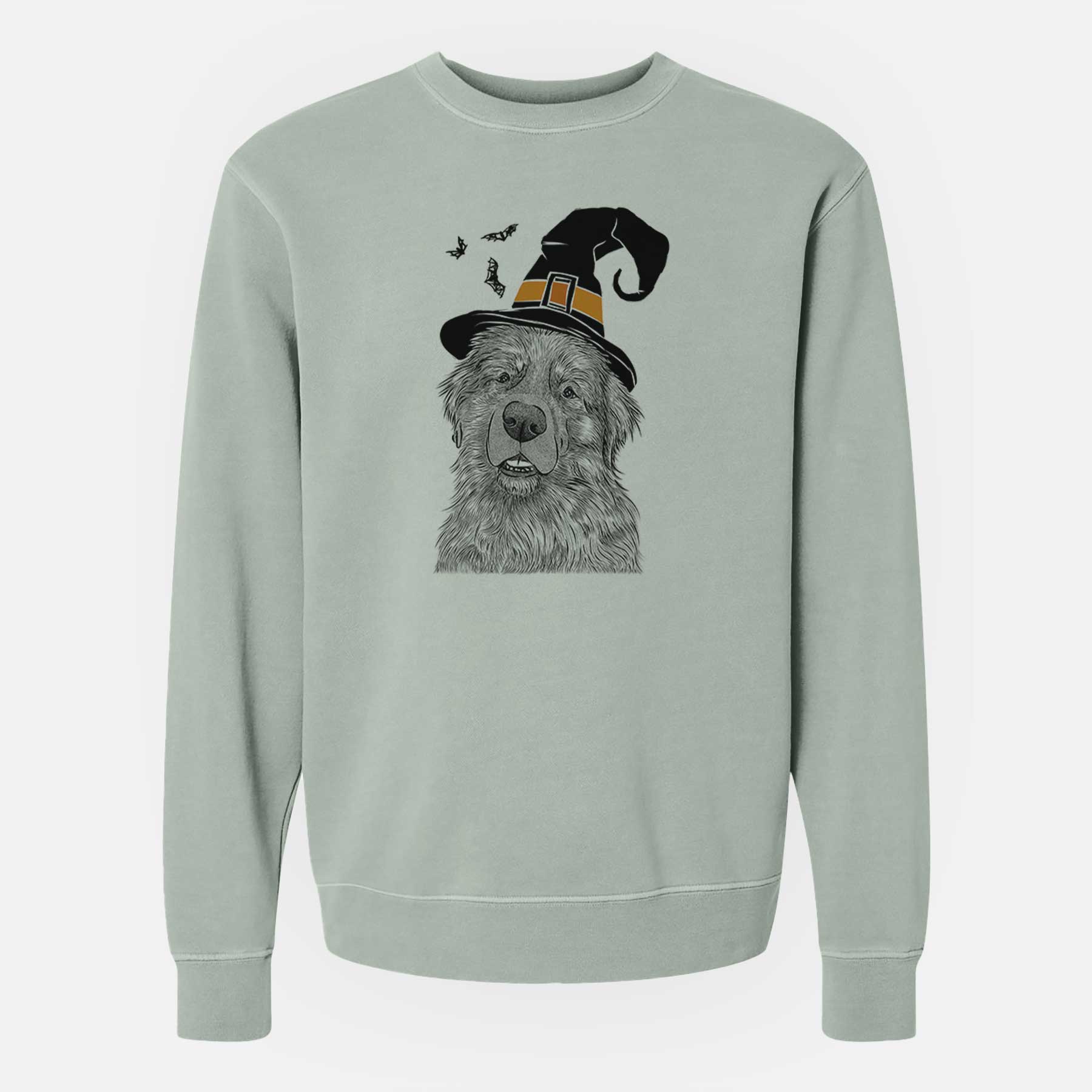 Witch Ralph the Leonberger - Unisex Pigment Dyed Crew Sweatshirt - Image 4