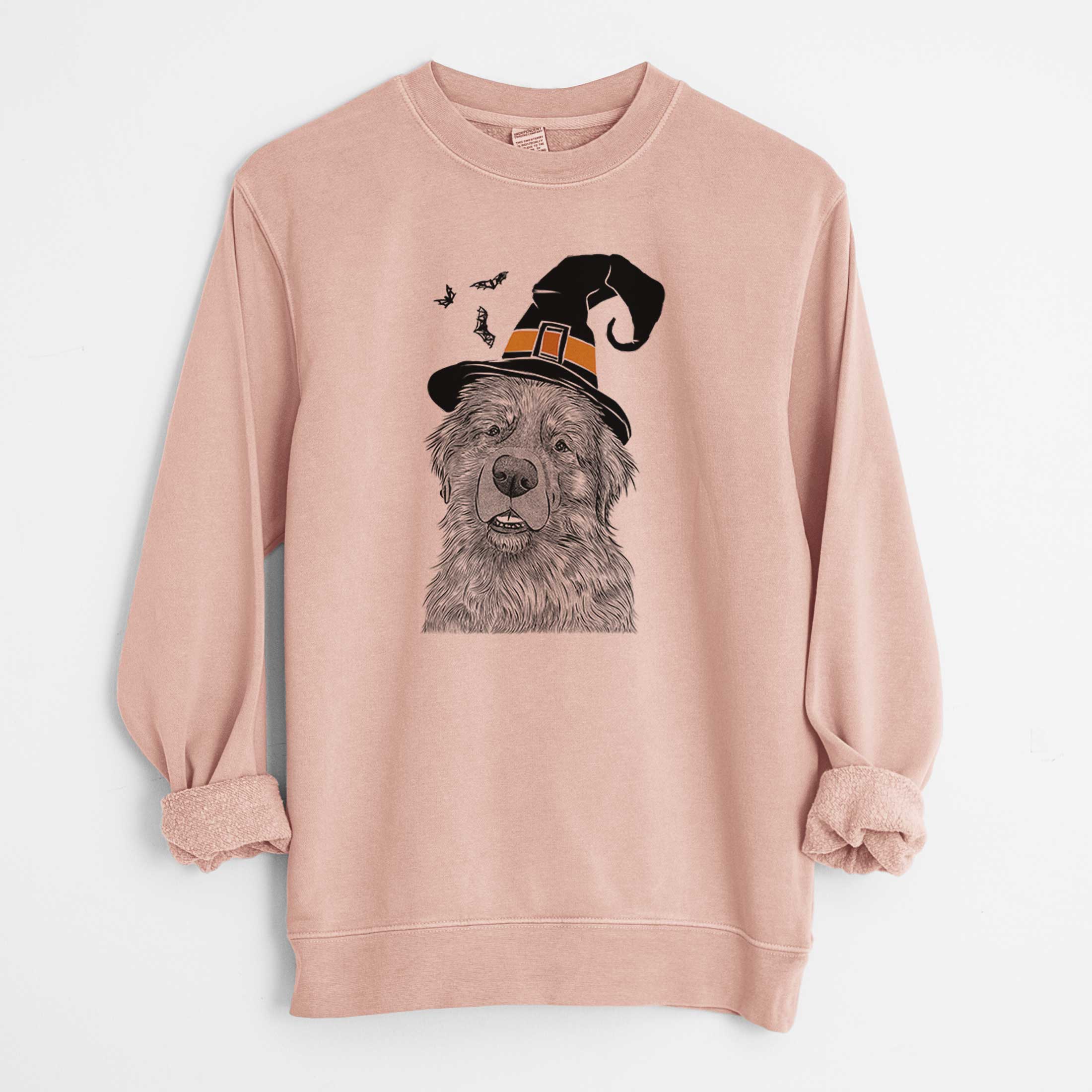 Witch Ralph the Leonberger - Unisex Pigment Dyed Crew Sweatshirt - Image 5