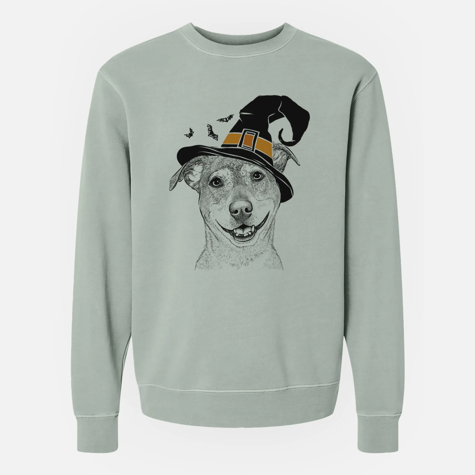 Witch Reese the Mountain Cur - Unisex Pigment Dyed Crew Sweatshirt - Image 4