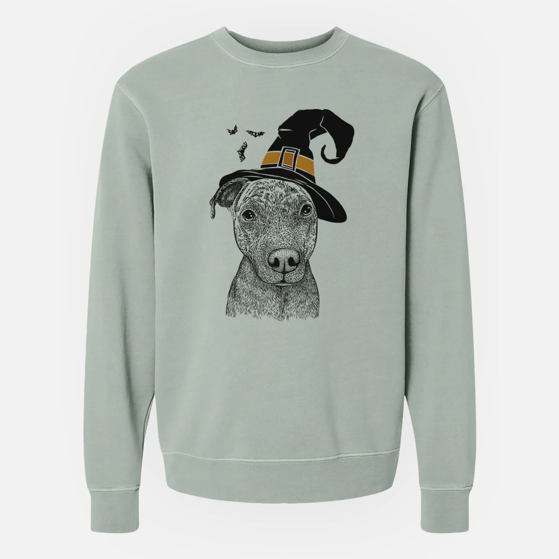 Witch Reeses the Pitbull - Unisex Pigment Dyed Crew Sweatshirt - Image 5