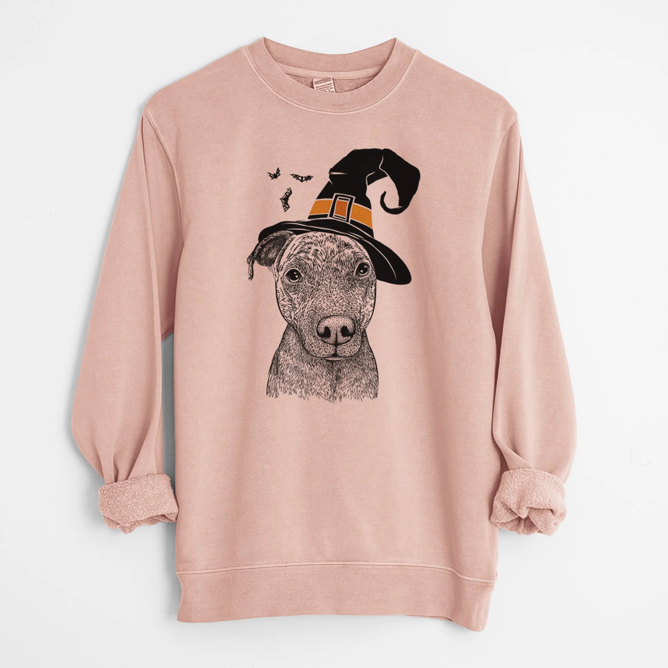 Witch Reeses the Pitbull - Unisex Pigment Dyed Crew Sweatshirt - Image 7