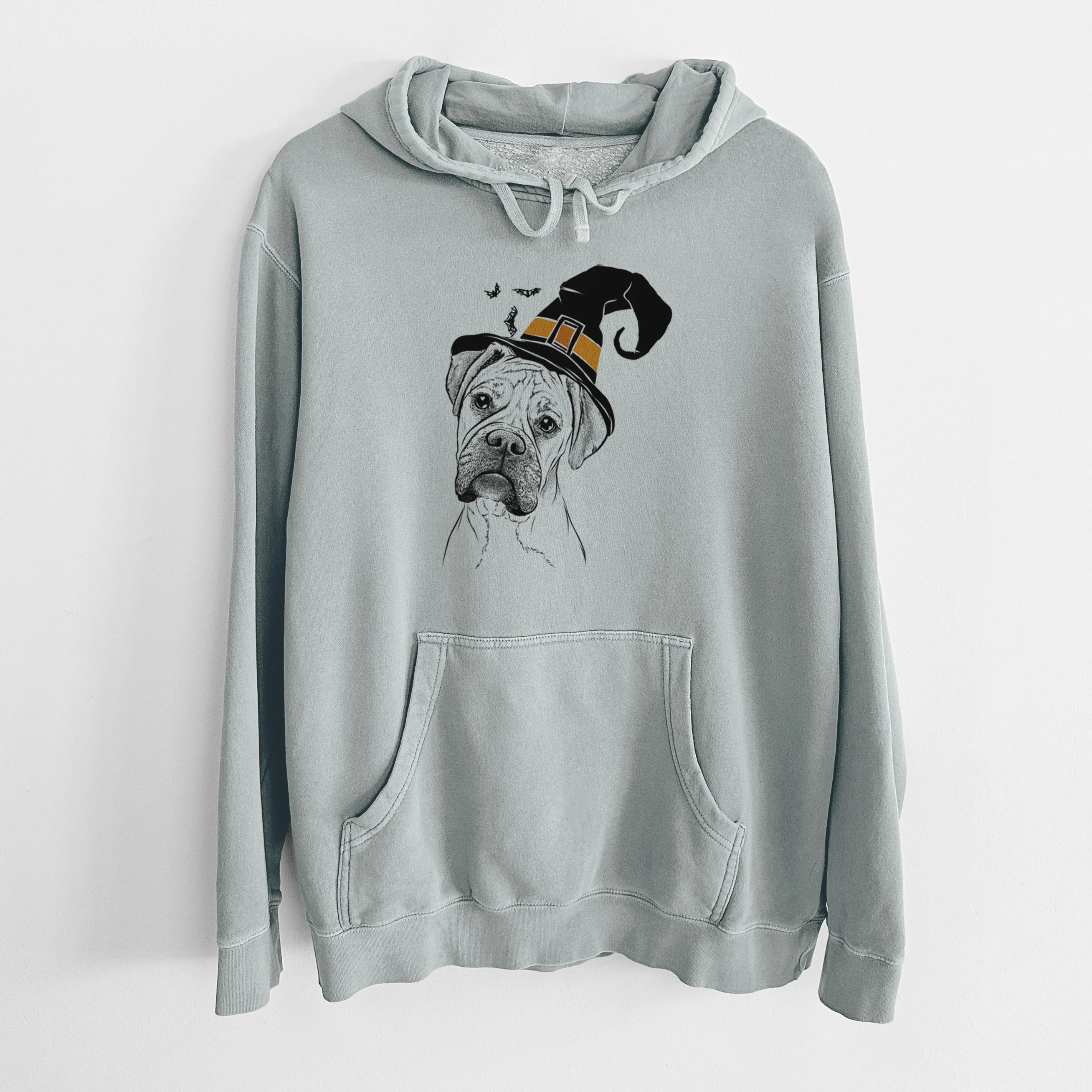 Witch Reuby the Boxer - Unisex Pigment Dyed Hoodie - Image 6