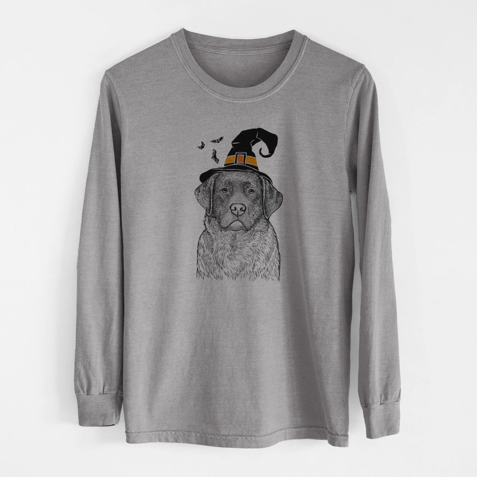 Witch River the English Labrador Retriever - Men's Heavyweight 100% Cotton Long Sleeve - Image 7