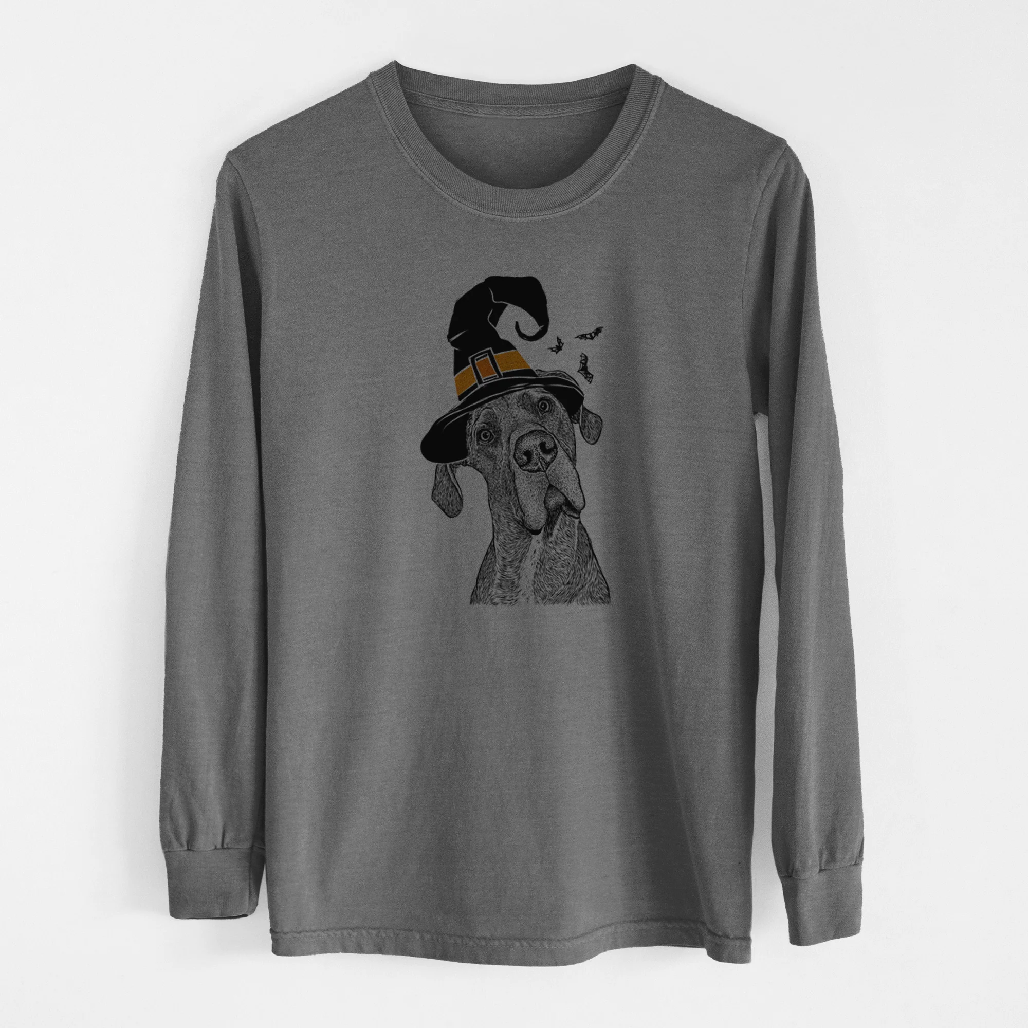 Witch River the Great Dane - Men's Heavyweight 100% Cotton Long Sleeve - Image 14