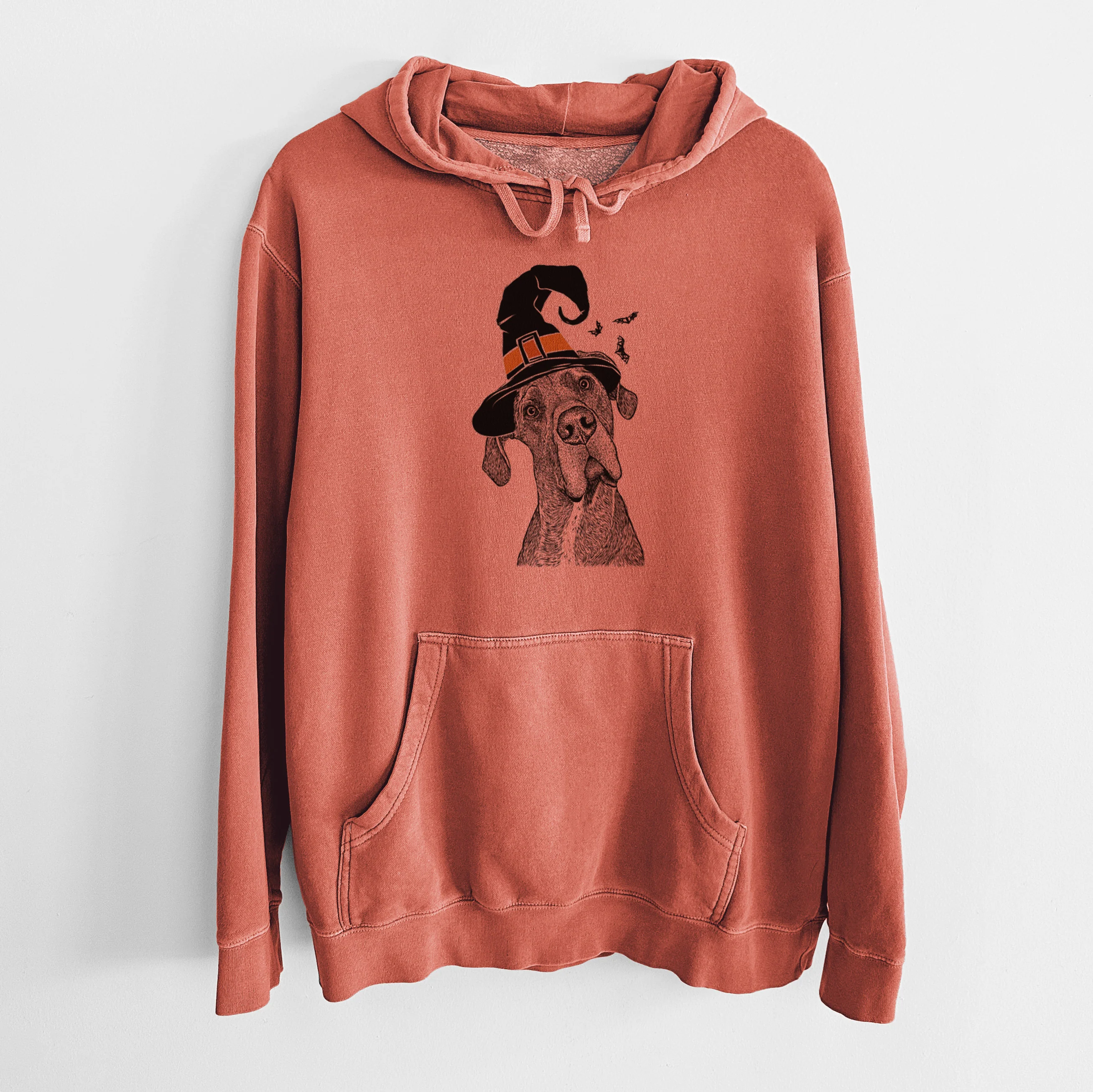 Witch River the Great Dane - Unisex Pigment Dyed Hoodie - Image 7