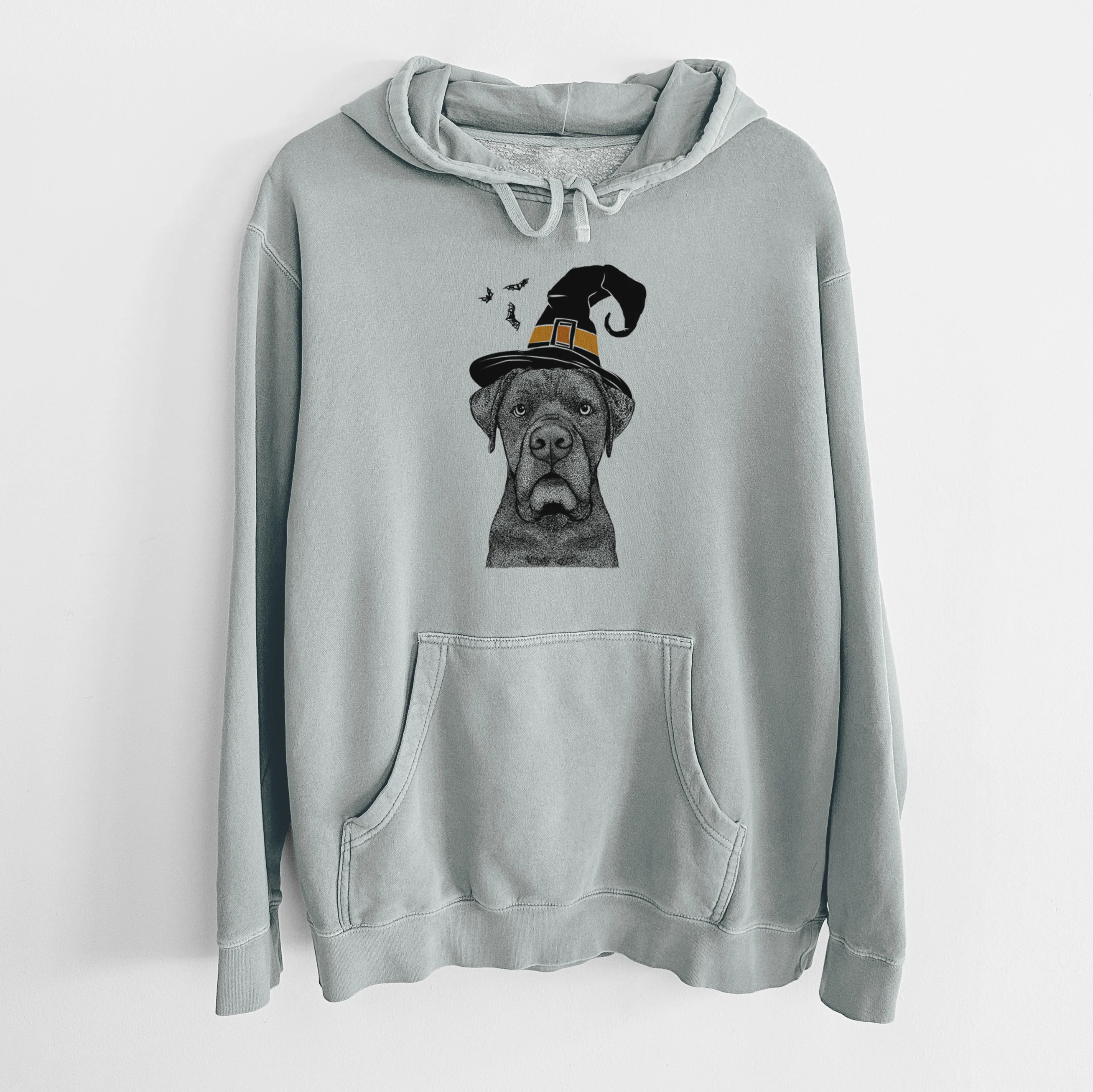 Witch Rocco the Cane Corso - Unisex Pigment Dyed Hoodie - Image 6