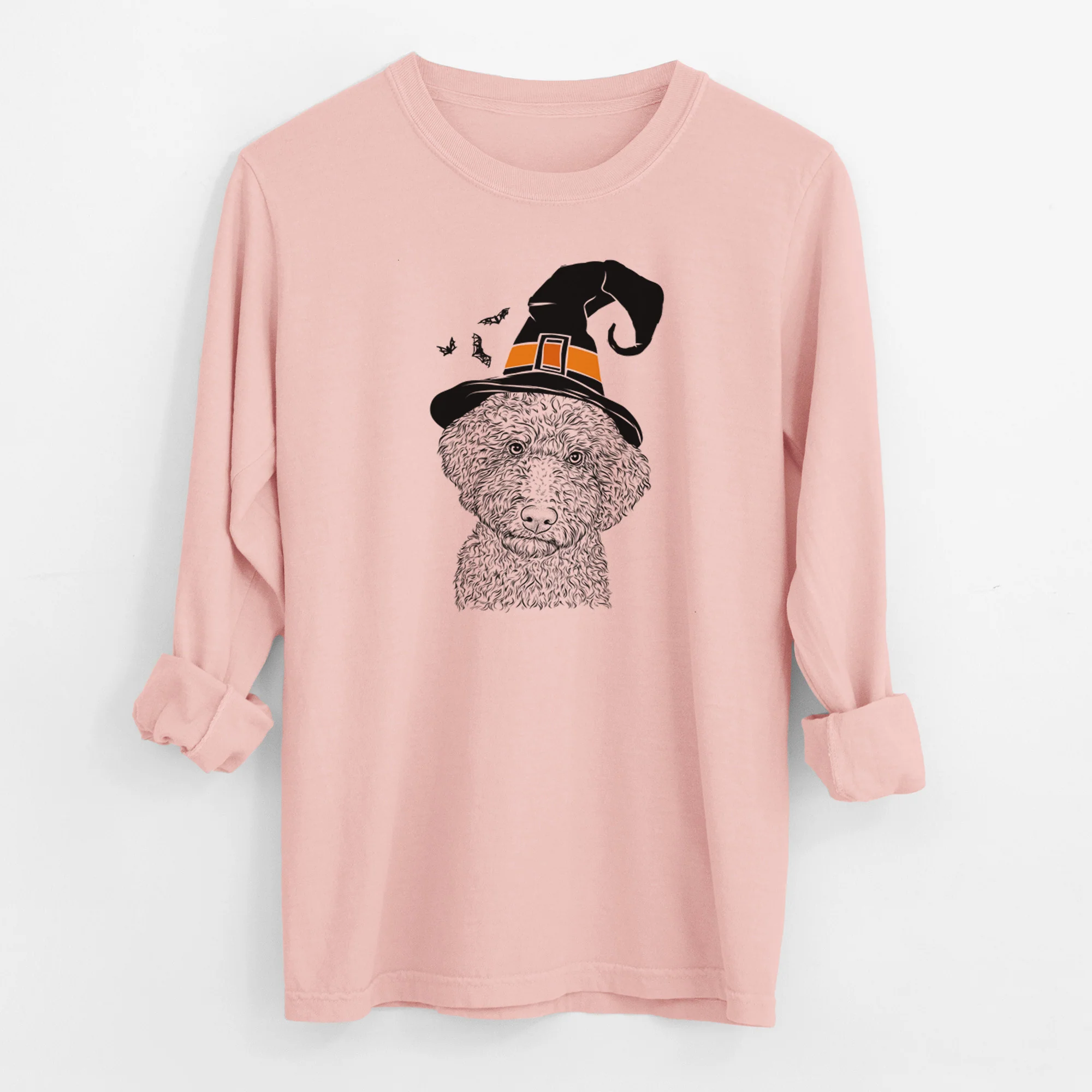 Witch Ross the Lagotto Romagnolo - Men's Heavyweight 100% Cotton Long Sleeve - Image 12