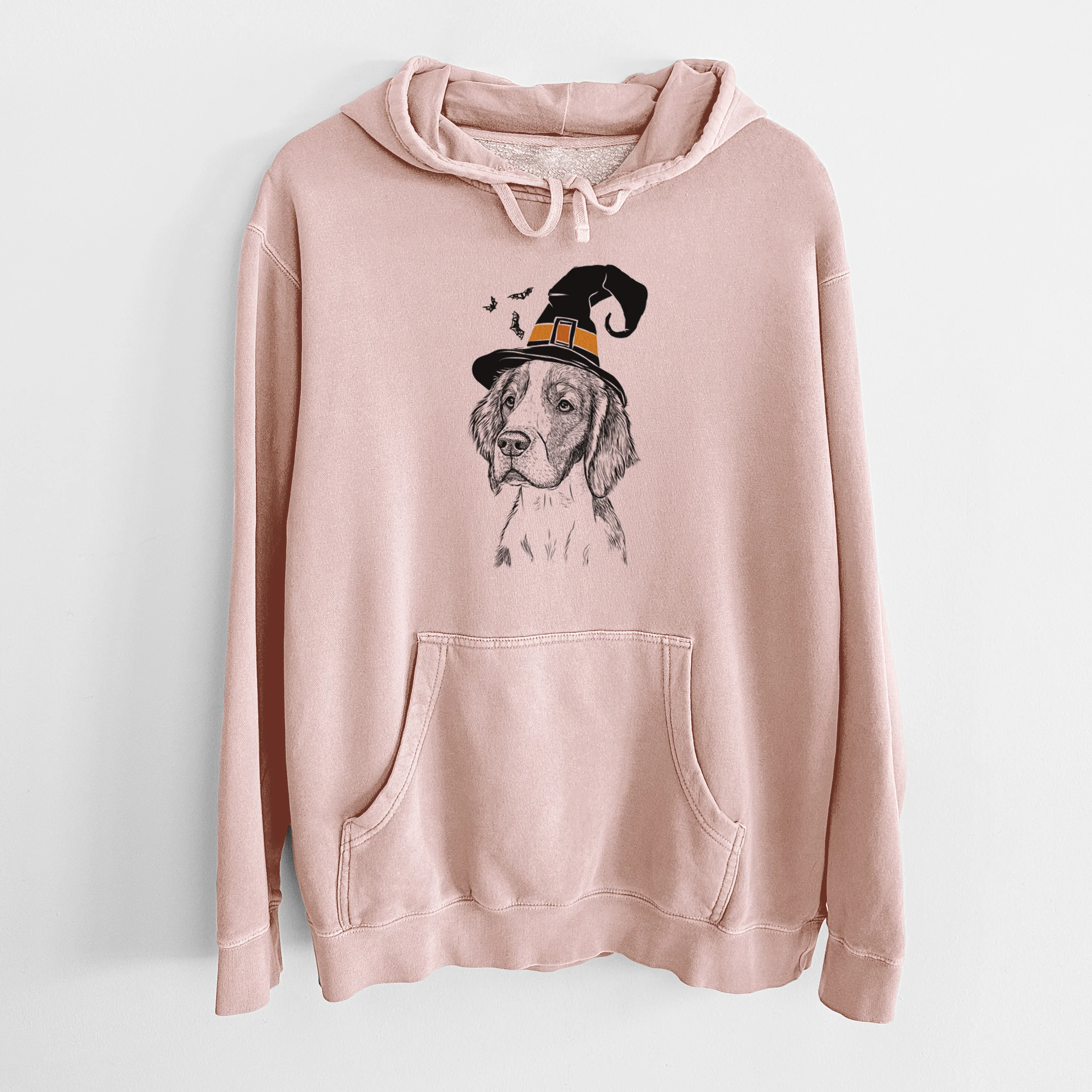 Witch Roxy the Welsh Springer Spaniel - Unisex Pigment Dyed Hoodie - Image 5