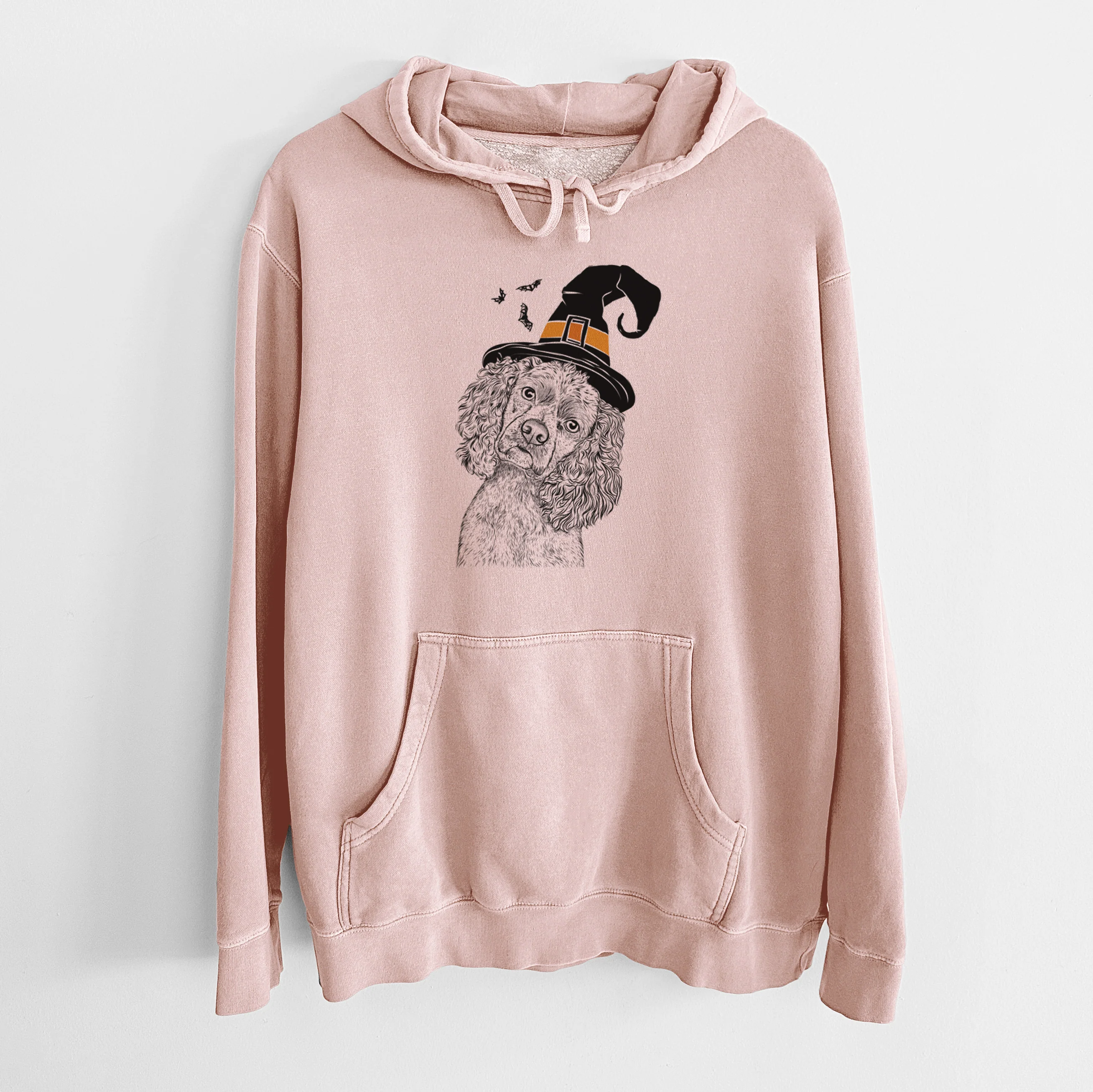 Witch Sadie the Cocker Spaniel - Unisex Pigment Dyed Hoodie - Image 5