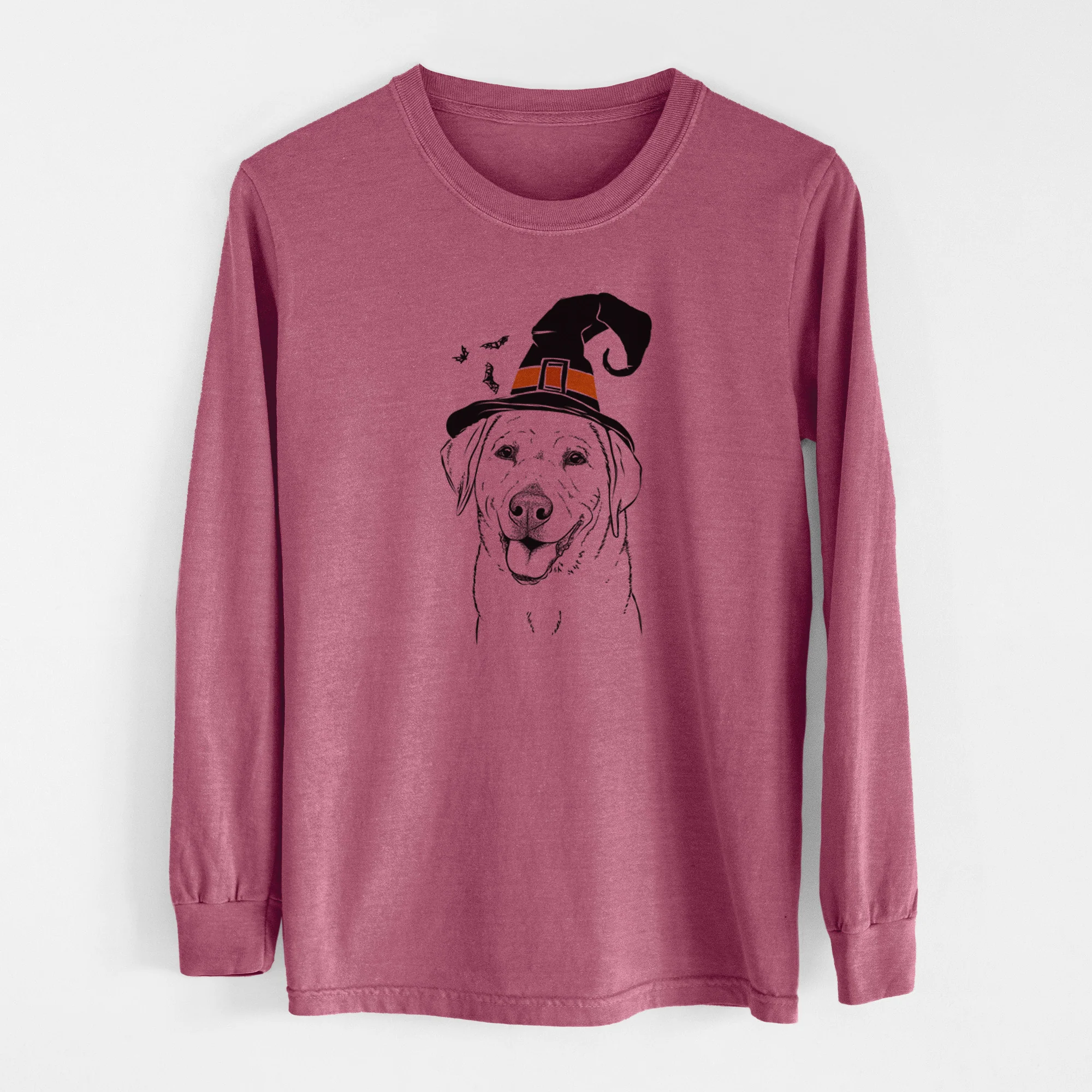 Witch Sanford the Labrador Retriever - Men's Heavyweight 100% Cotton Long Sleeve - Image 11