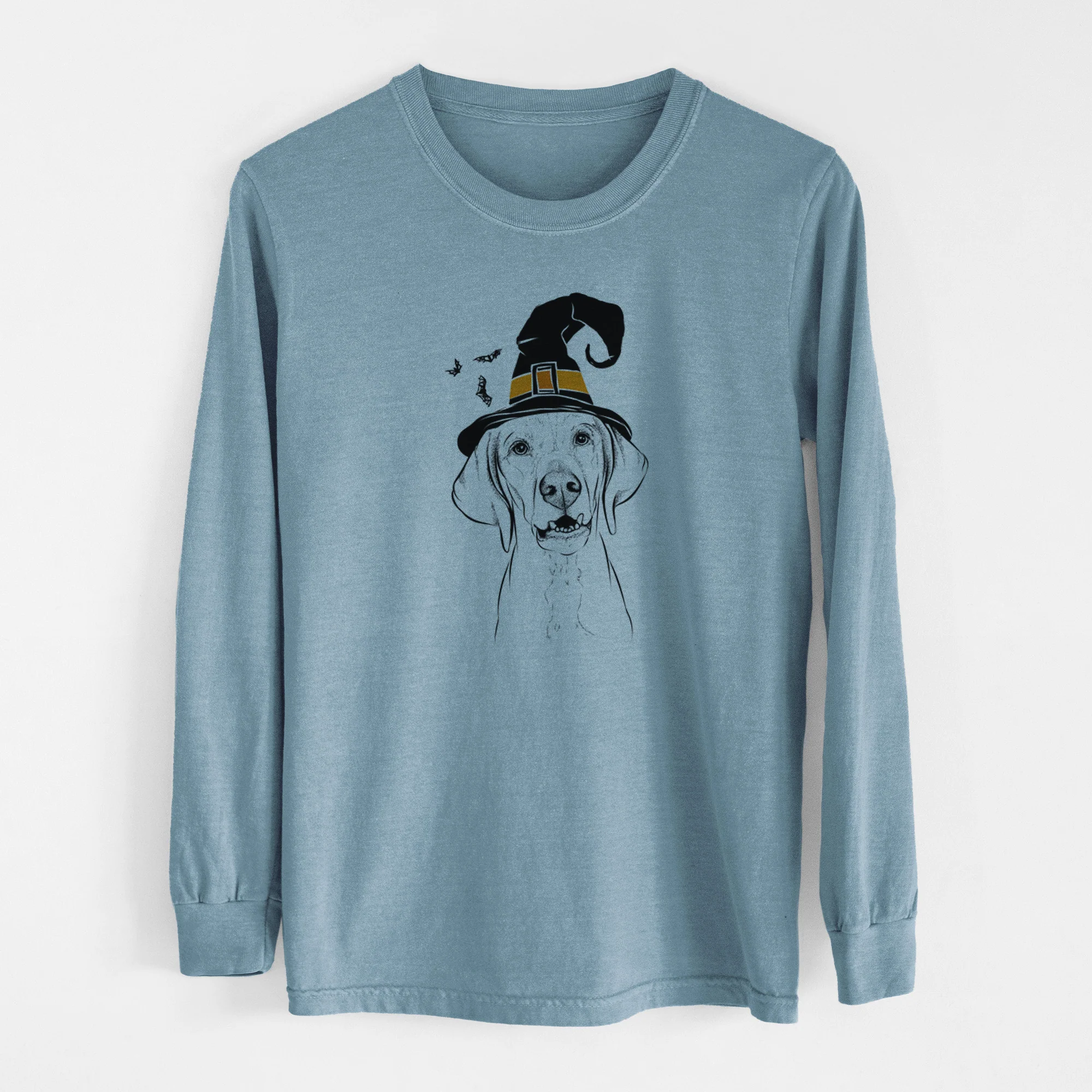 Witch Sarge the Vizsla - Men's Heavyweight 100% Cotton Long Sleeve - Image 8