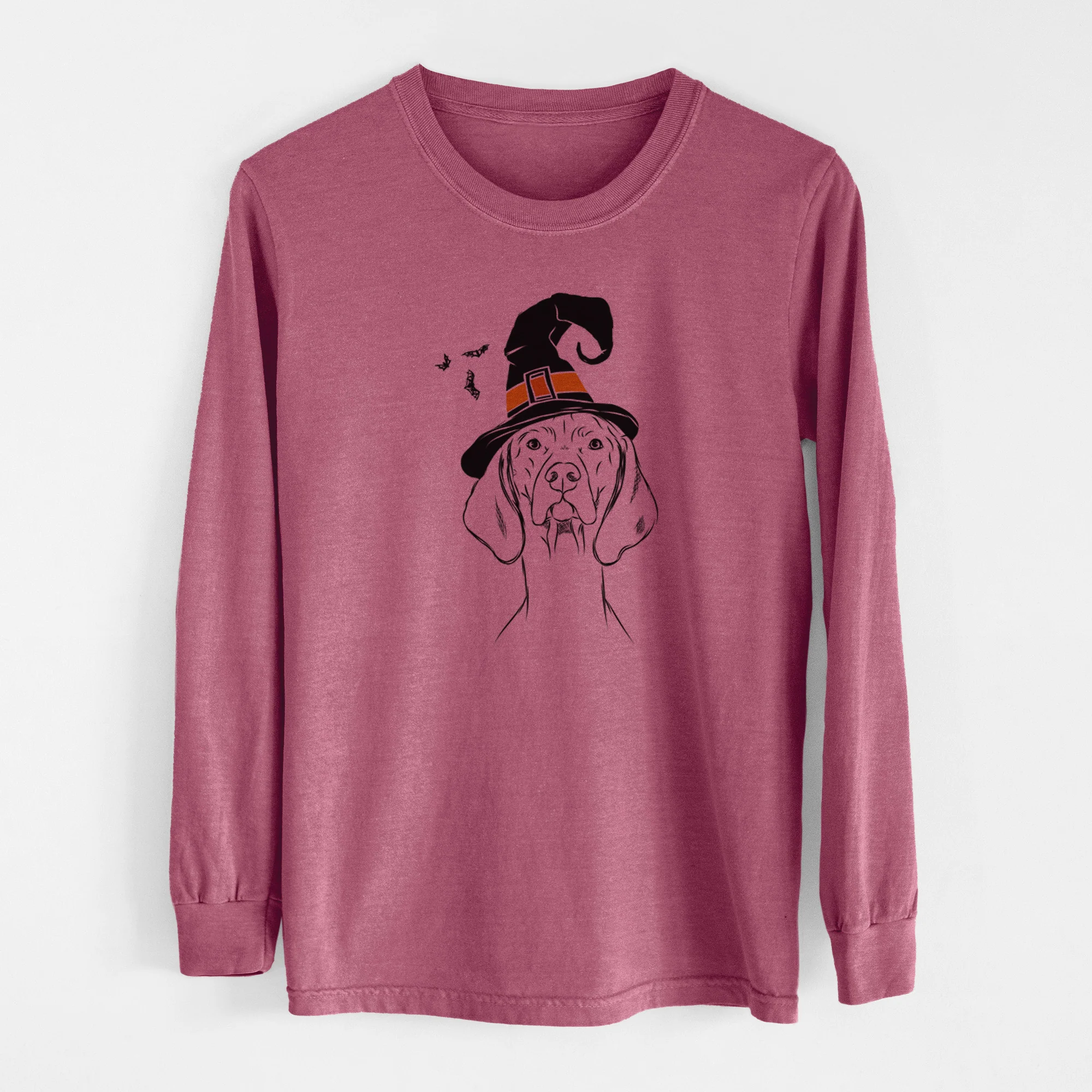 Witch Sawyer the Vizsla - Men's Heavyweight 100% Cotton Long Sleeve - Image 11