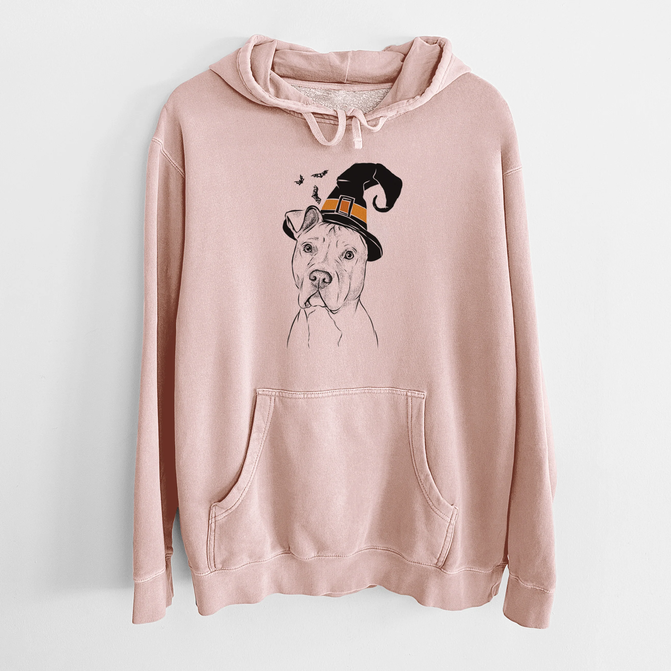 Witch Scraps the American Staffordshire Mix - Unisex Pigment Dyed Hoodie - Image 5