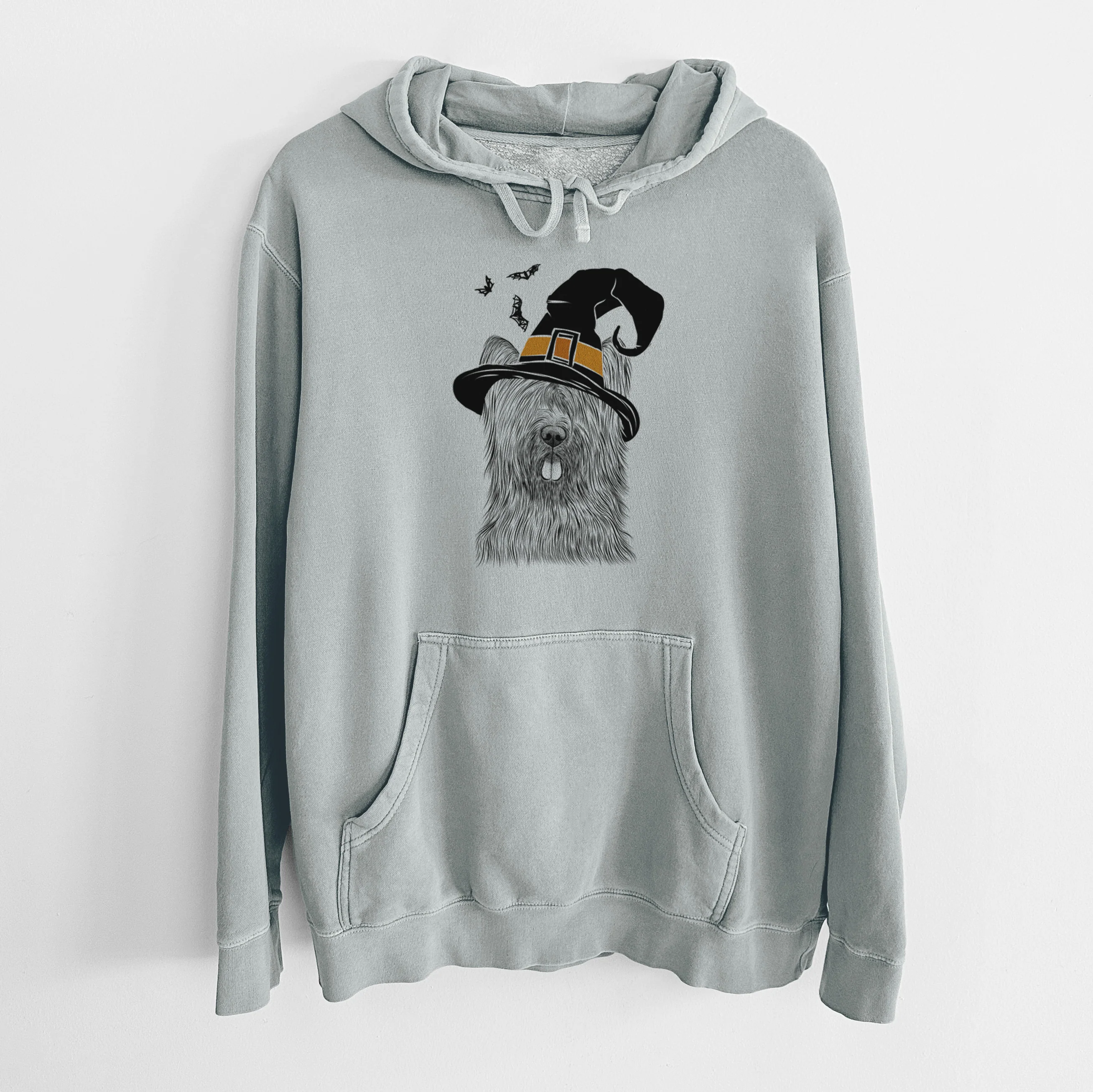 Witch Shay the Briard - Unisex Pigment Dyed Hoodie - Image 6