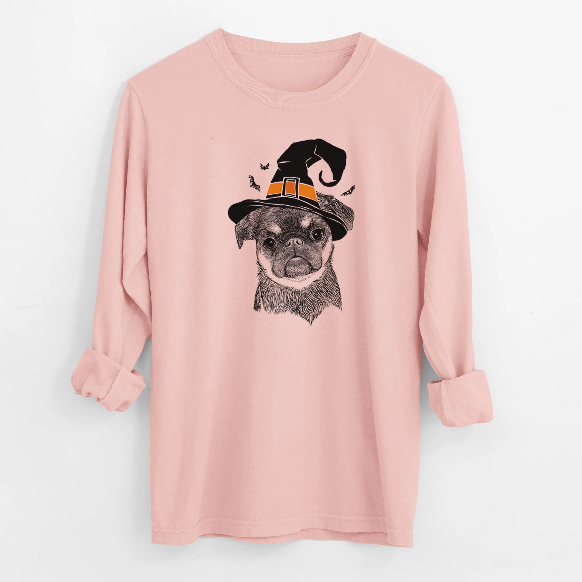 Witch Simone the Brussels Griffon - Men's Heavyweight 100% Cotton Long Sleeve - Image 12