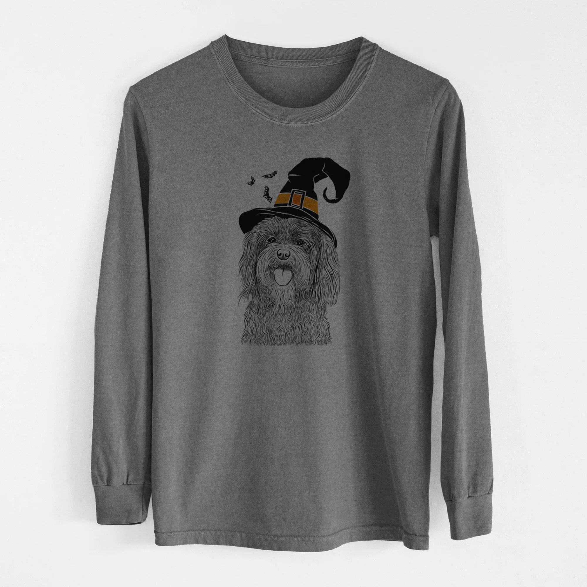 Witch Sophie the Havanese - Men's Heavyweight 100% Cotton Long Sleeve - Image 14