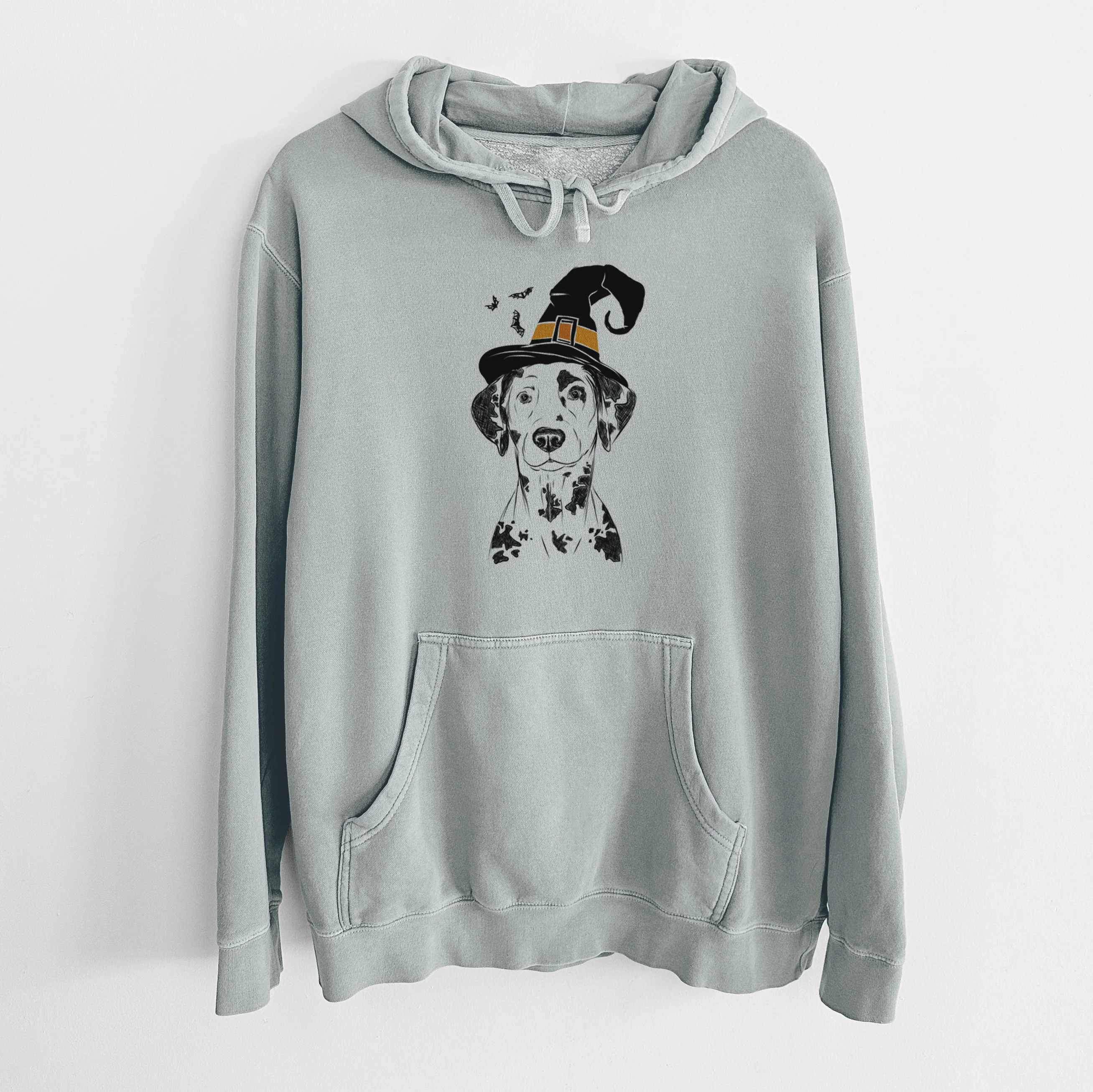 Witch Spot the Dalmatian - Unisex Pigment Dyed Hoodie - Image 6