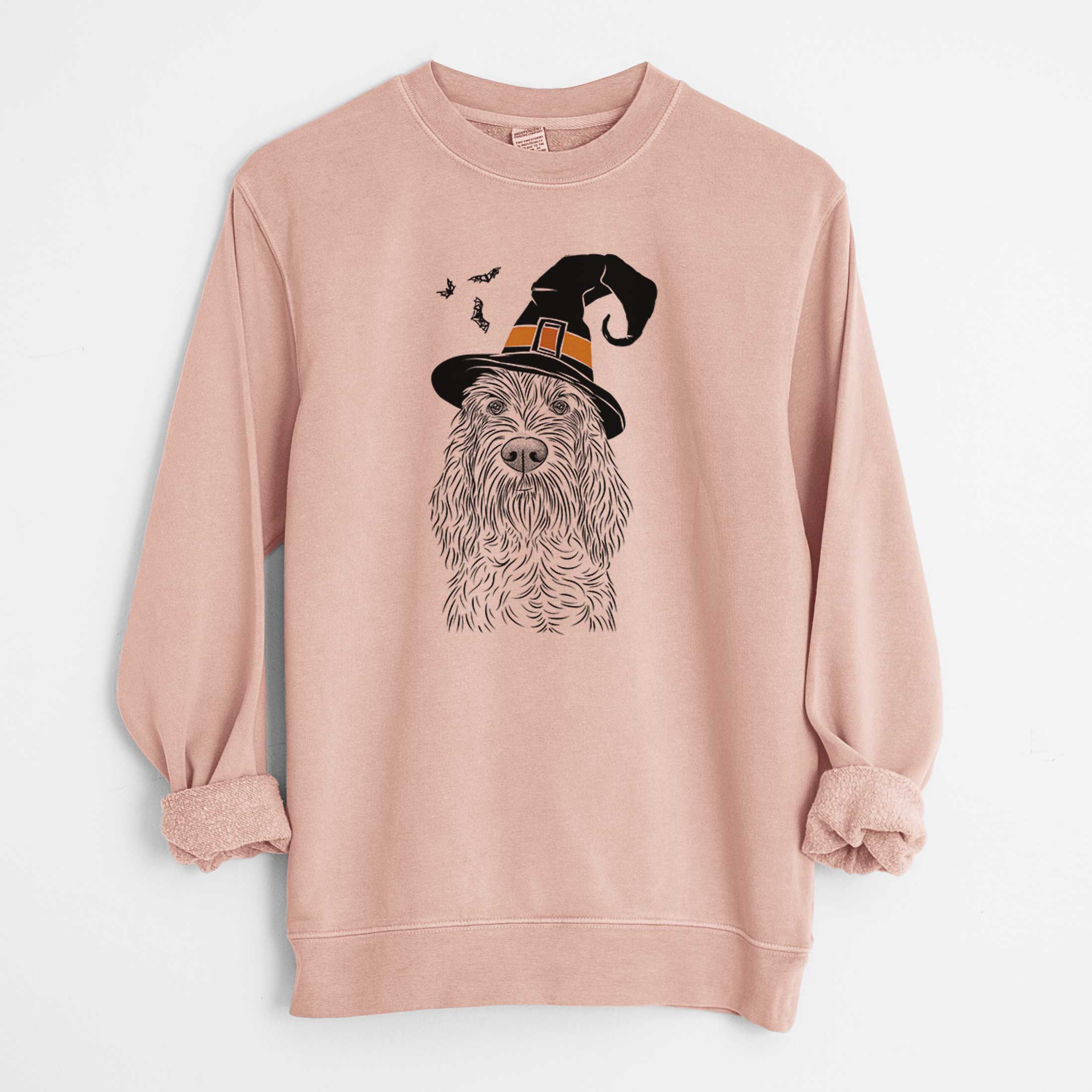 Witch Stefano the Spinone Italiano - Unisex Pigment Dyed Crew Sweatshirt - Image 6