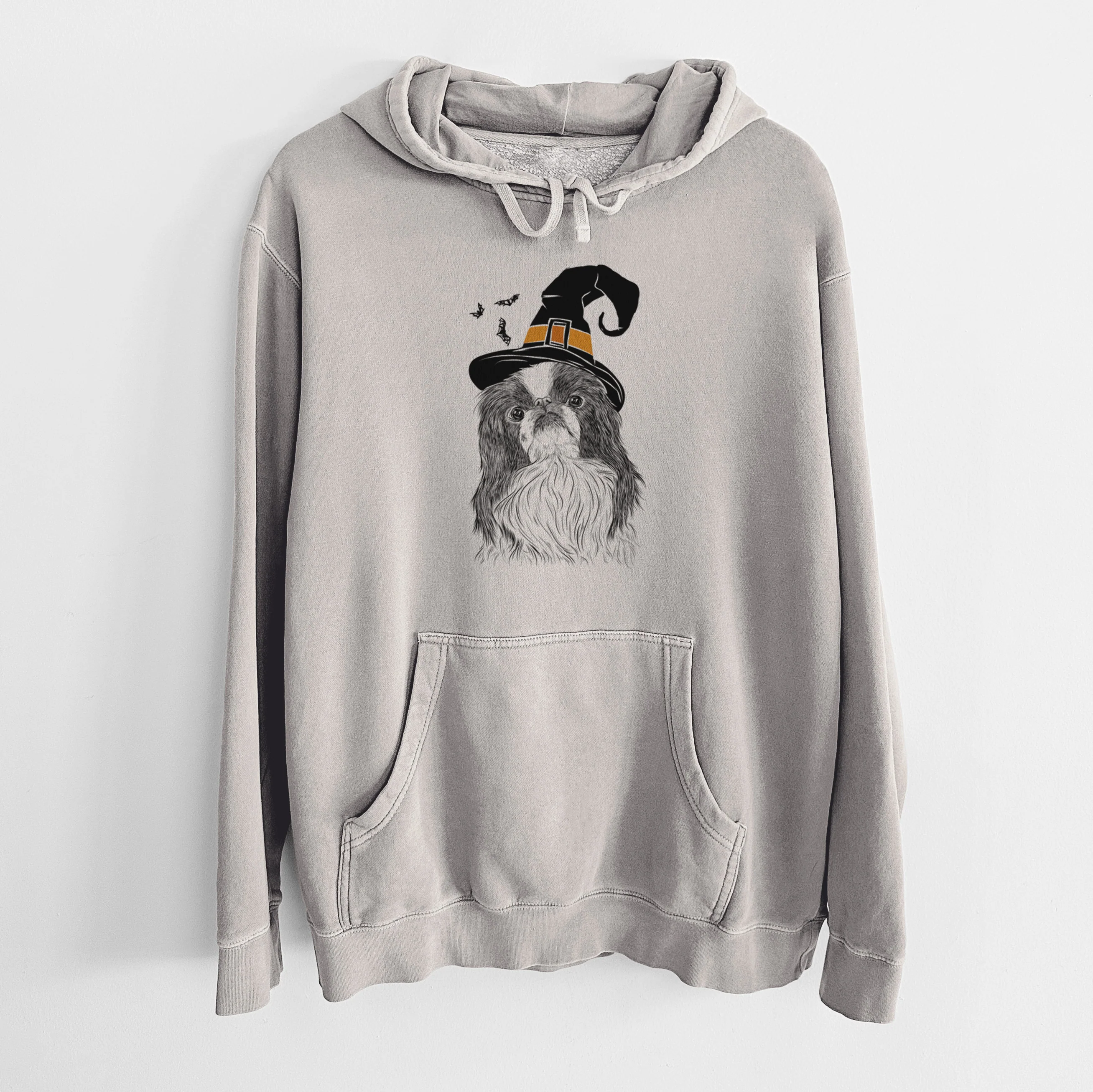 Witch Suki the Japanese Chin - Unisex Pigment Dyed Hoodie