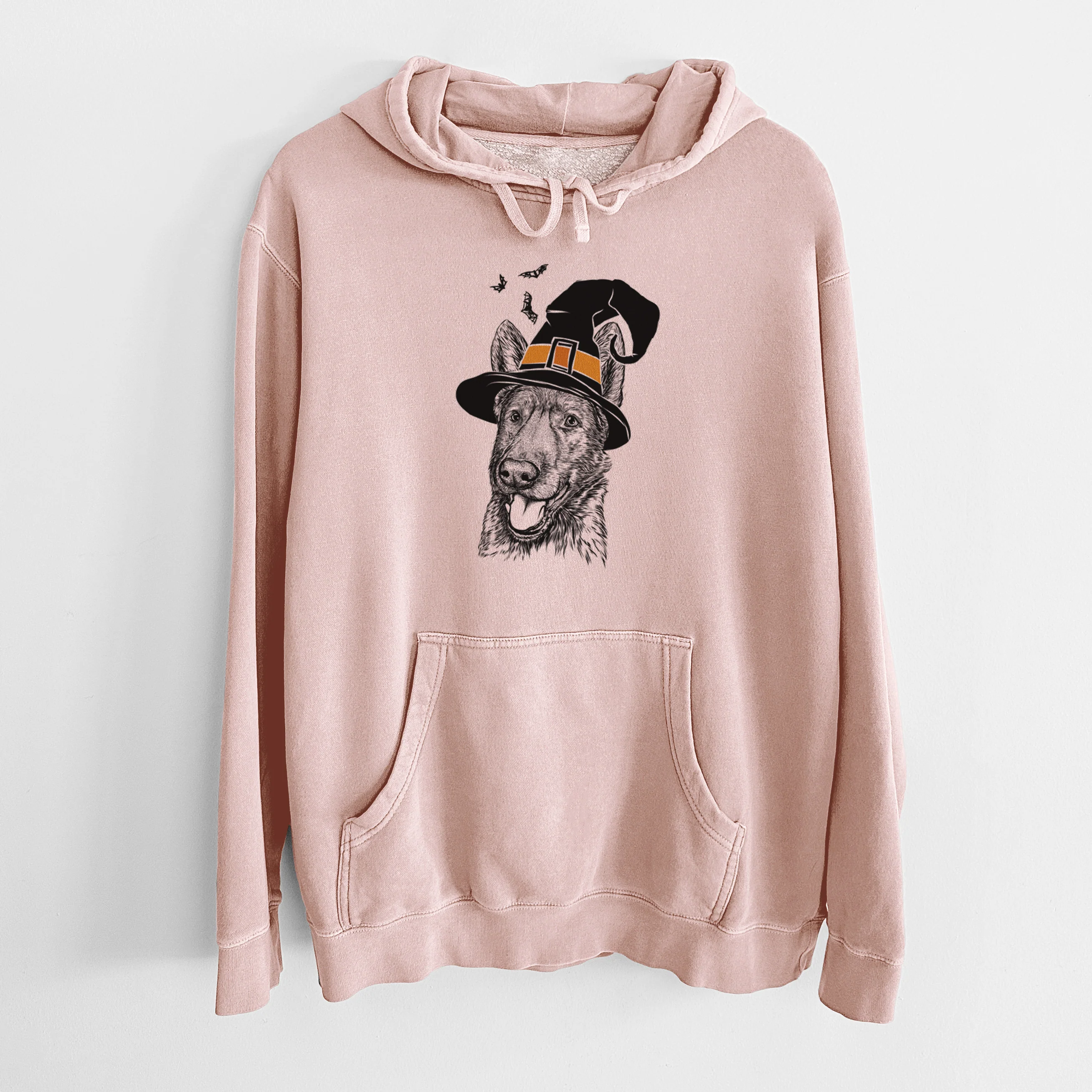 Witch Tena the German Shepherd - Unisex Pigment Dyed Hoodie - Image 5