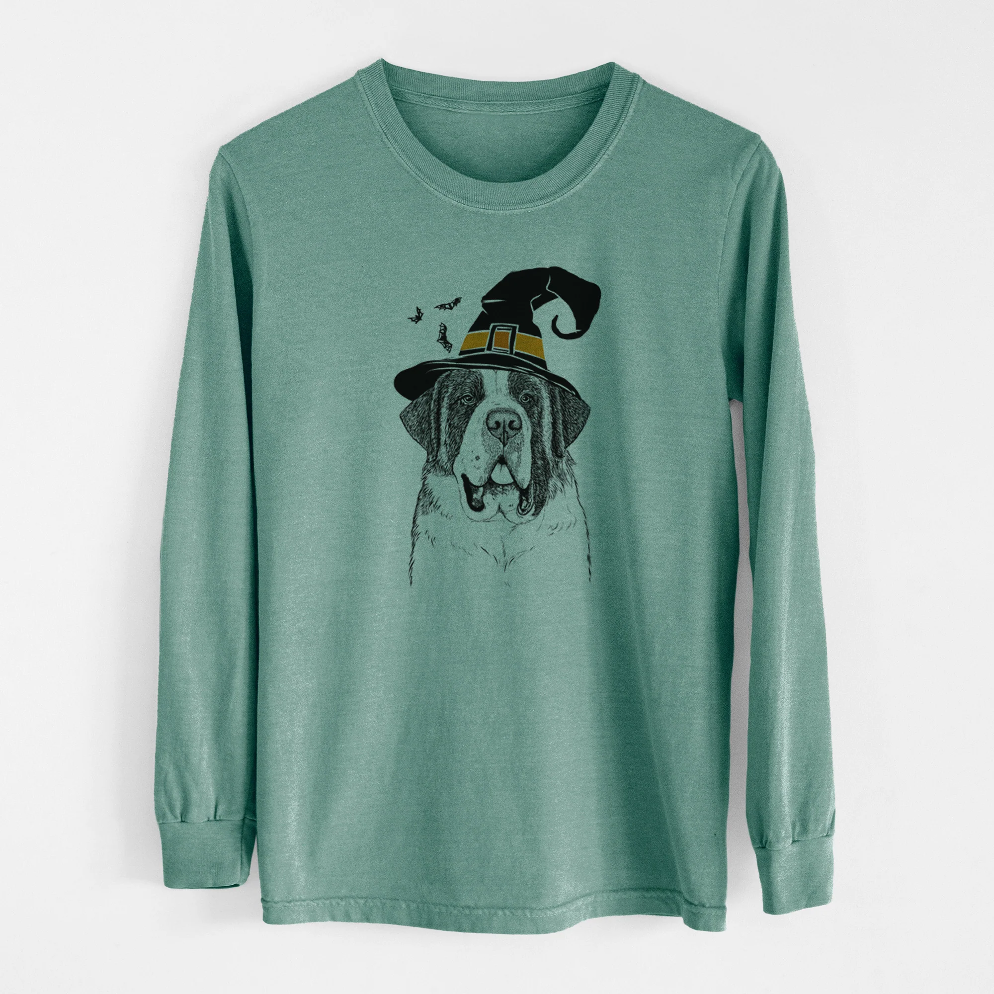 Witch Thor the Saint Bernard - Men's Heavyweight 100% Cotton Long Sleeve - Image 13