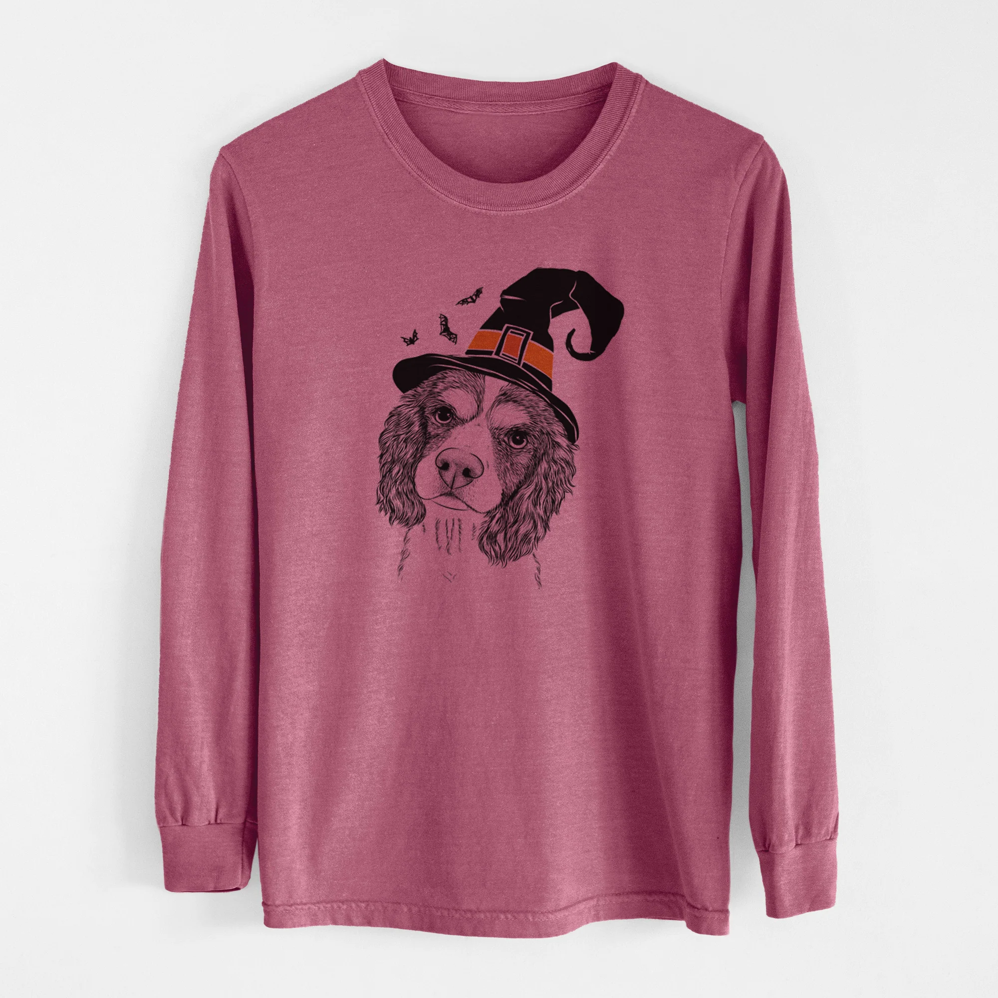 Witch Truman the Cavalier King Charles Spaniel - Men's Heavyweight 100% Cotton Long Sleeve - Image 11