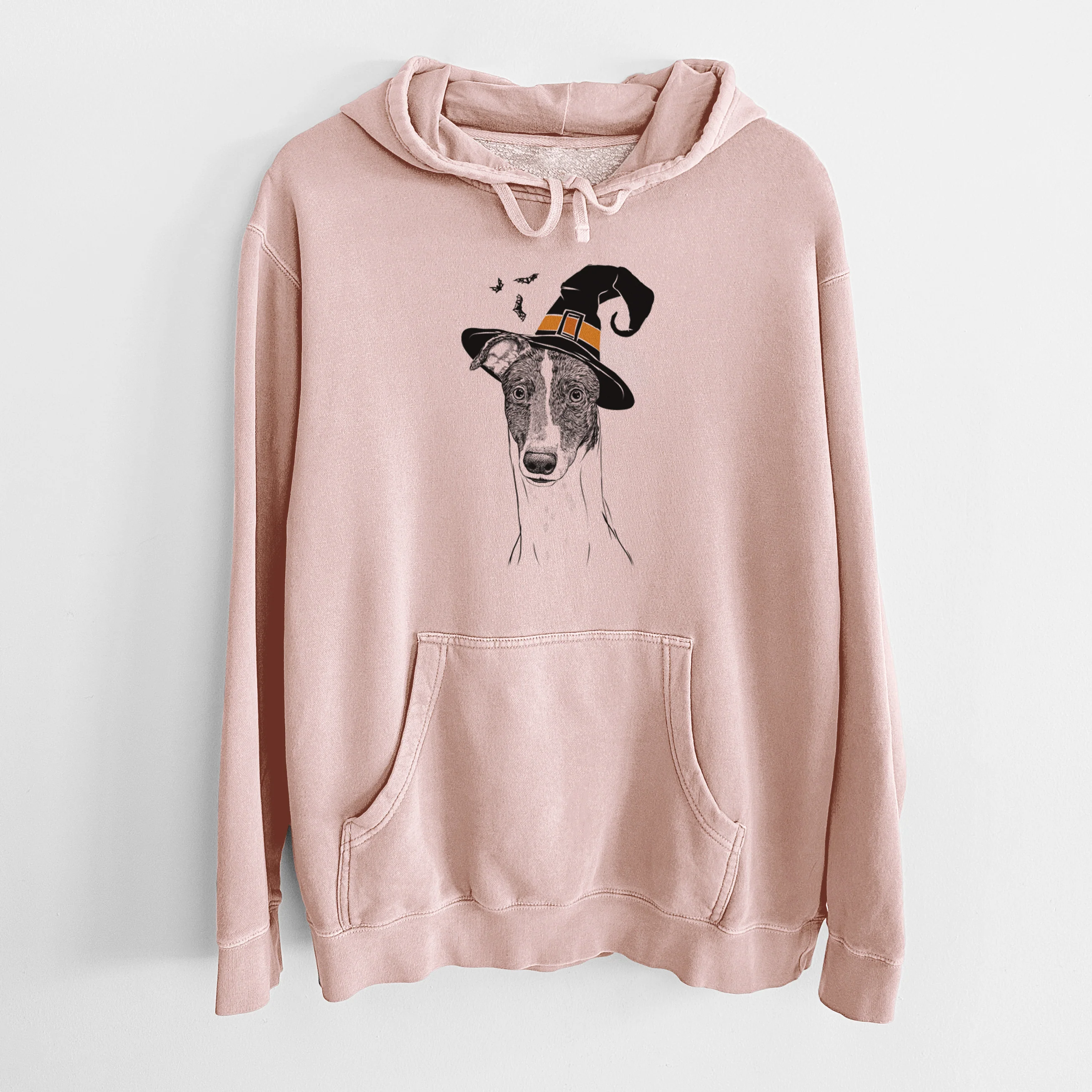 Witch Vyncent the Greyhound - Unisex Pigment Dyed Hoodie - Image 5