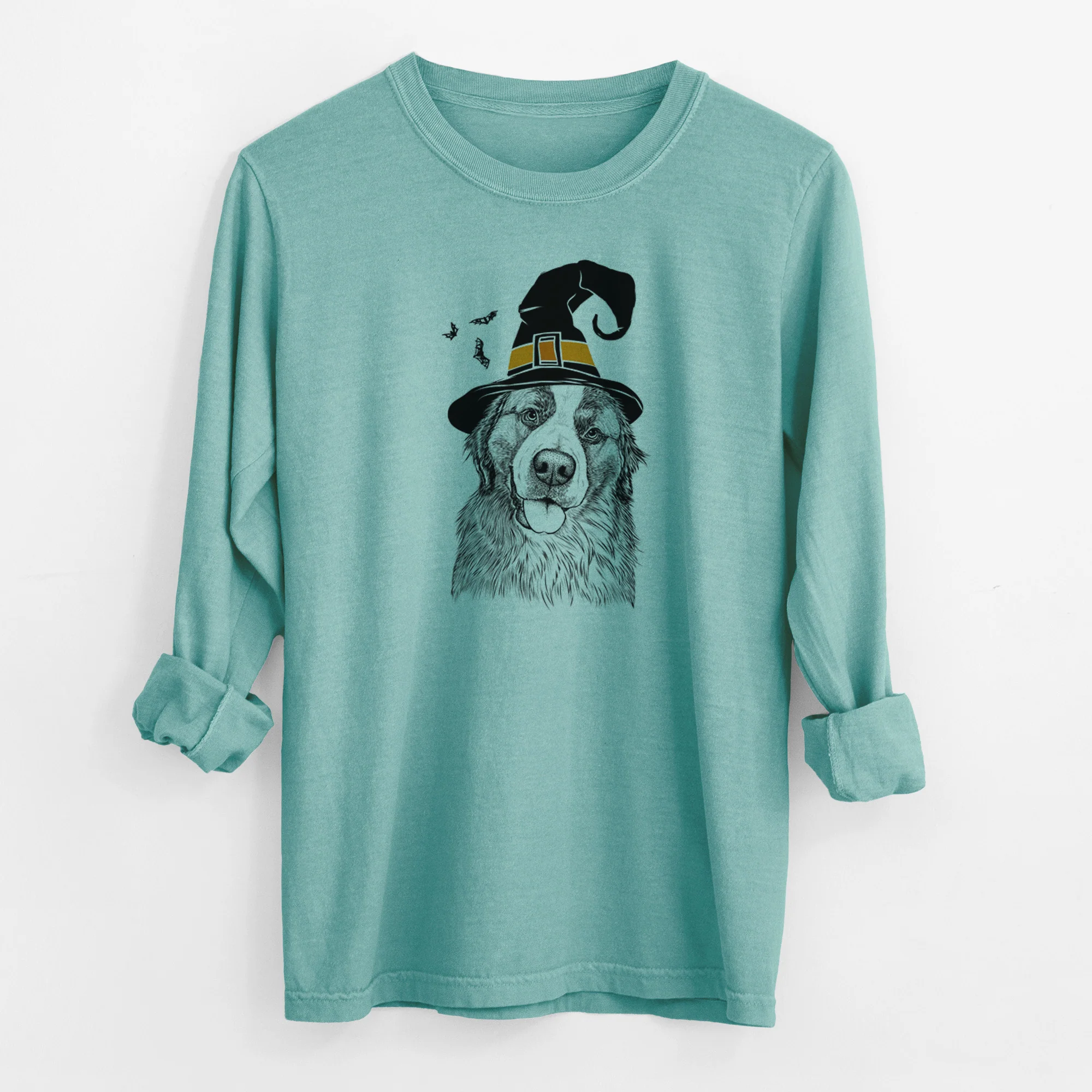 Witch Walter the Bernese Mountain Dog Mix - Men's Heavyweight 100% Cotton Long Sleeve - Image 9