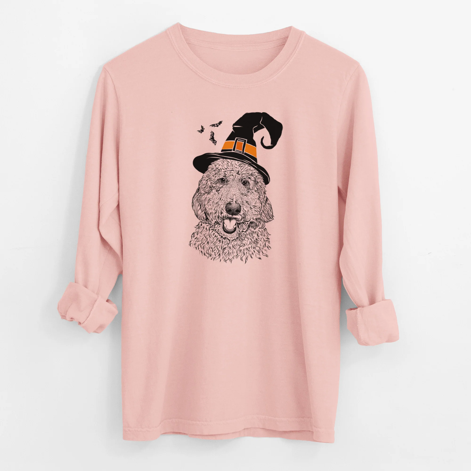 Witch Whisper the Goldendoodle - Men's Heavyweight 100% Cotton Long Sleeve - Image 12