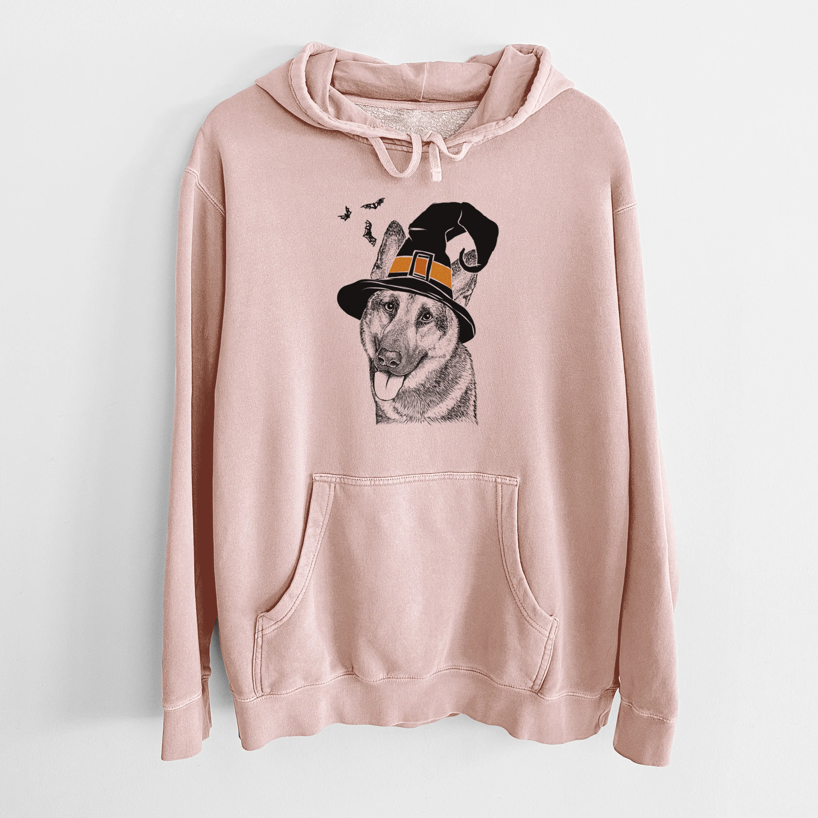 Witch Whitaker the German Shepherd - Unisex Pigment Dyed Hoodie - Image 5