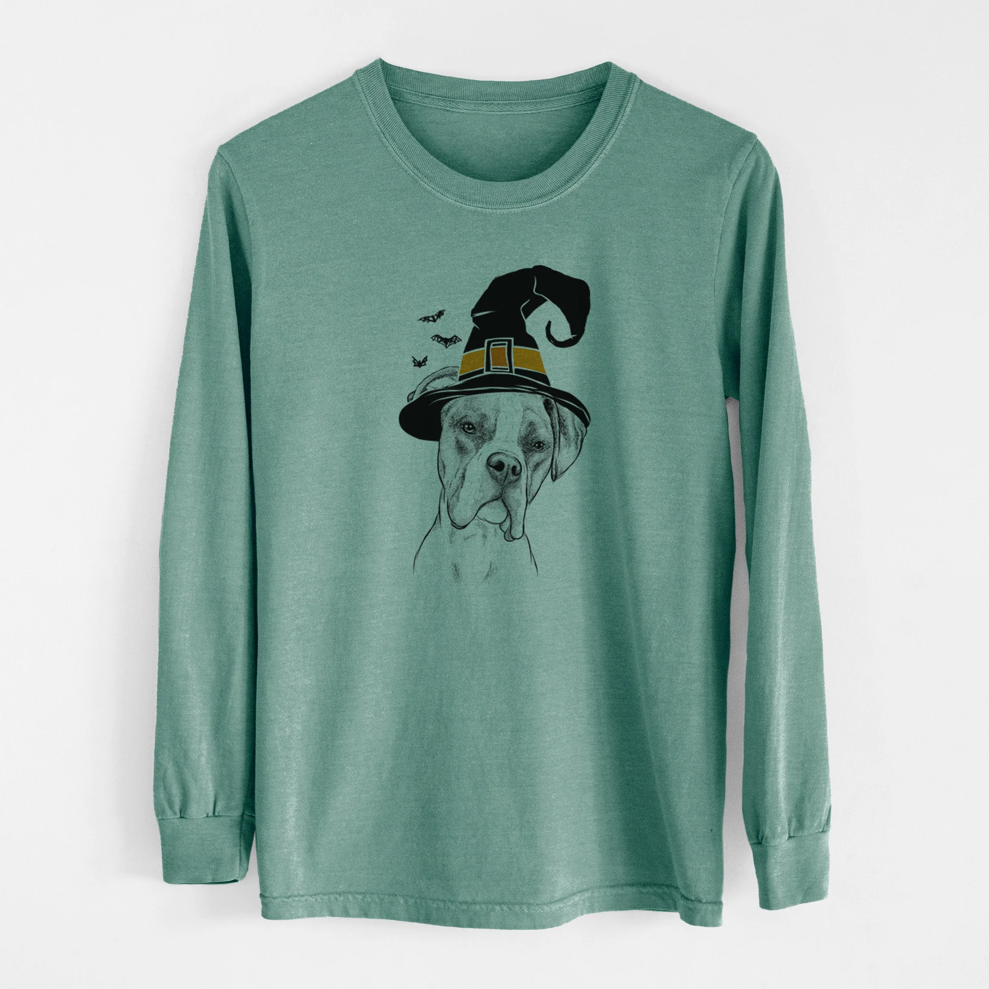 Witch Winston the Boxer - Men's Heavyweight 100% Cotton Long Sleeve - Image 13
