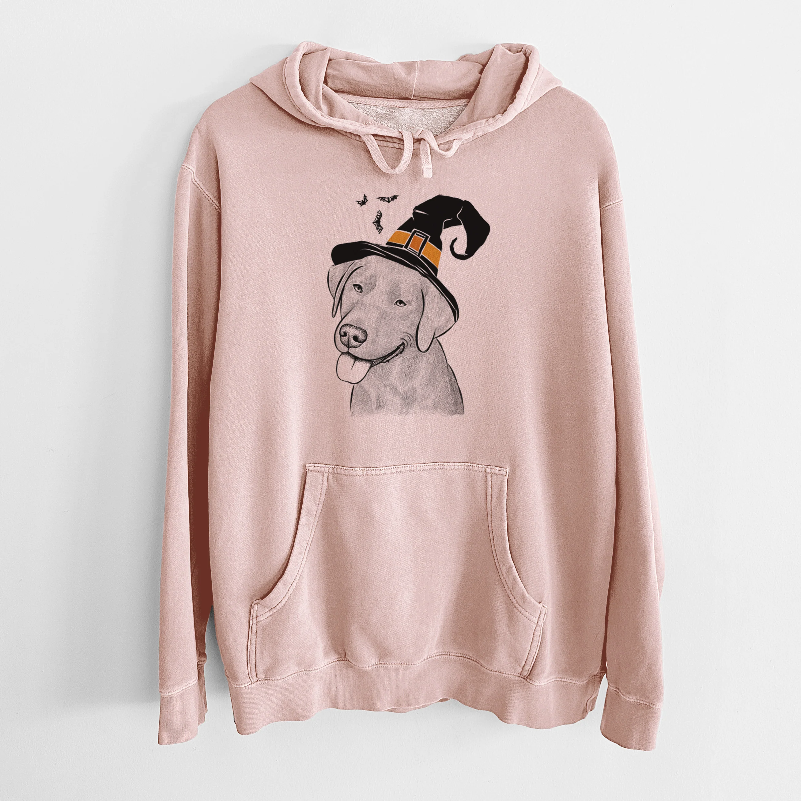 Witch Zeppelin the Black Labrador - Unisex Pigment Dyed Hoodie - Image 5