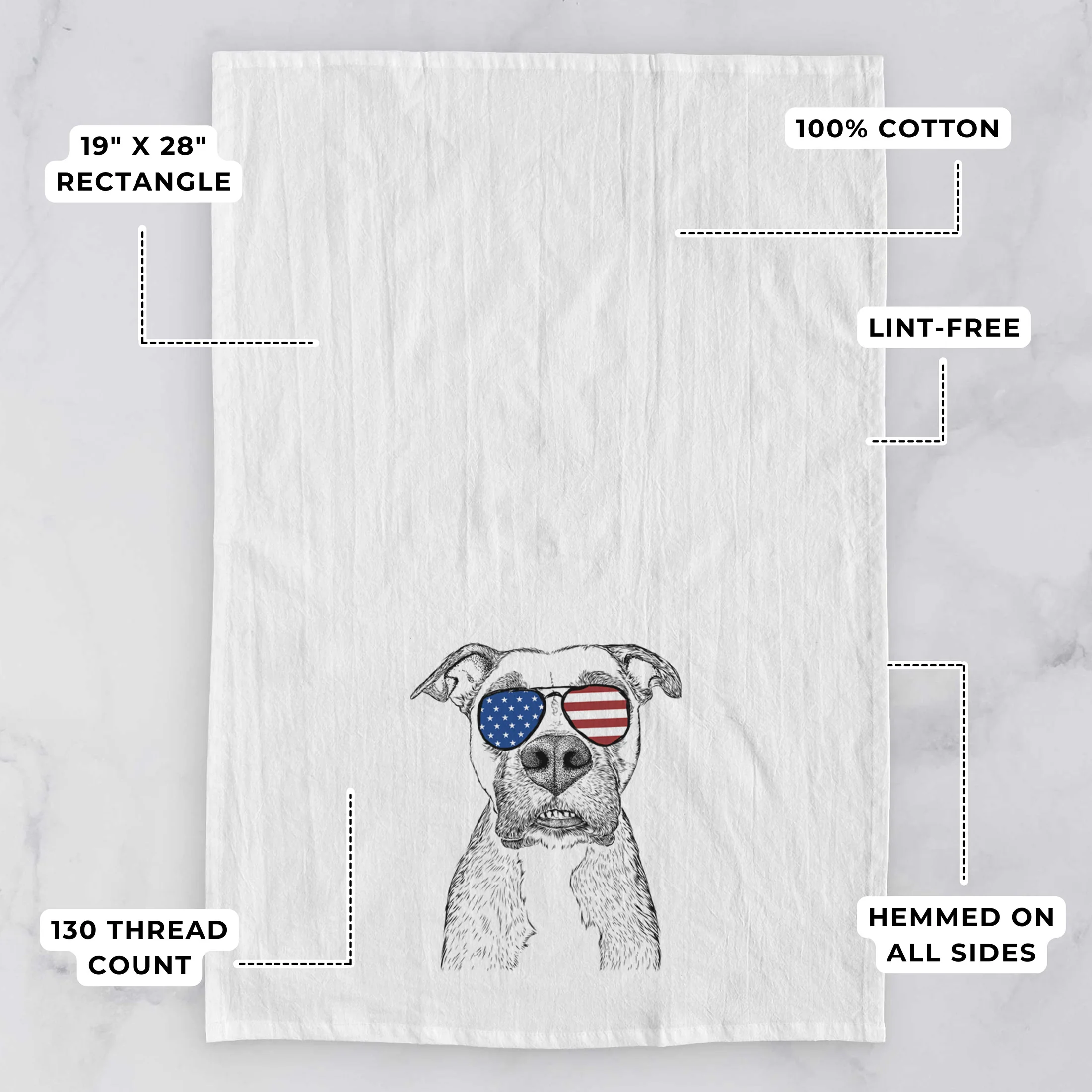 Xena the Mixed Breed Tea Towel - Image 3