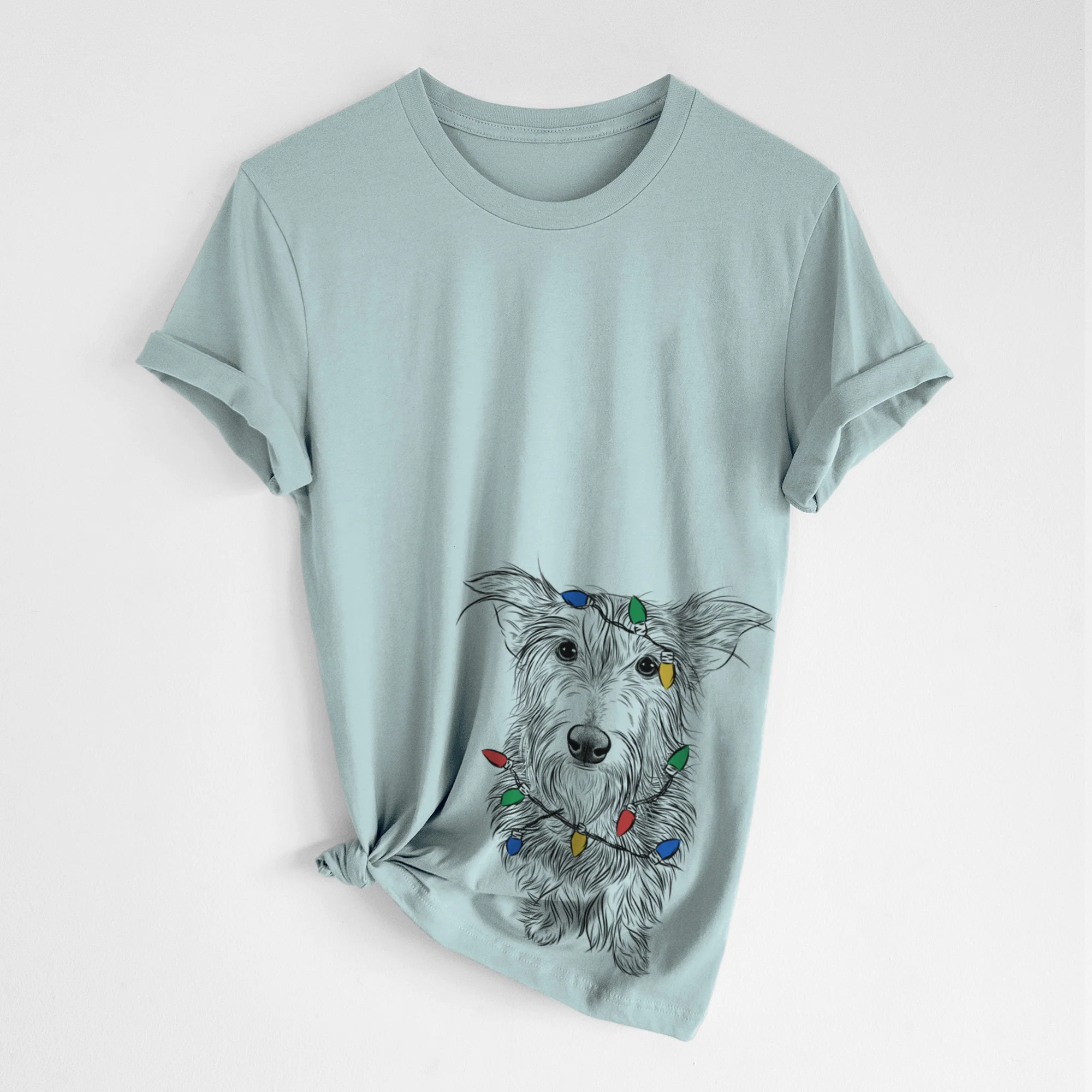 Christmas Lights Name the Rescue Terrier Mix - Unisex Crewneck - Image 5
