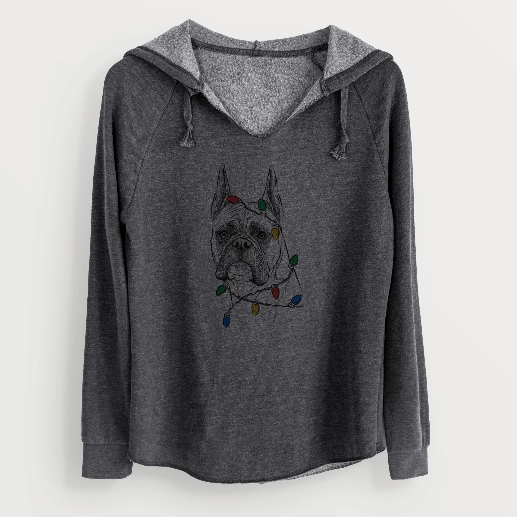 Christmas Lights Ezra the Boxer - Cali Wave Hooded Sweatshirt - Image 8