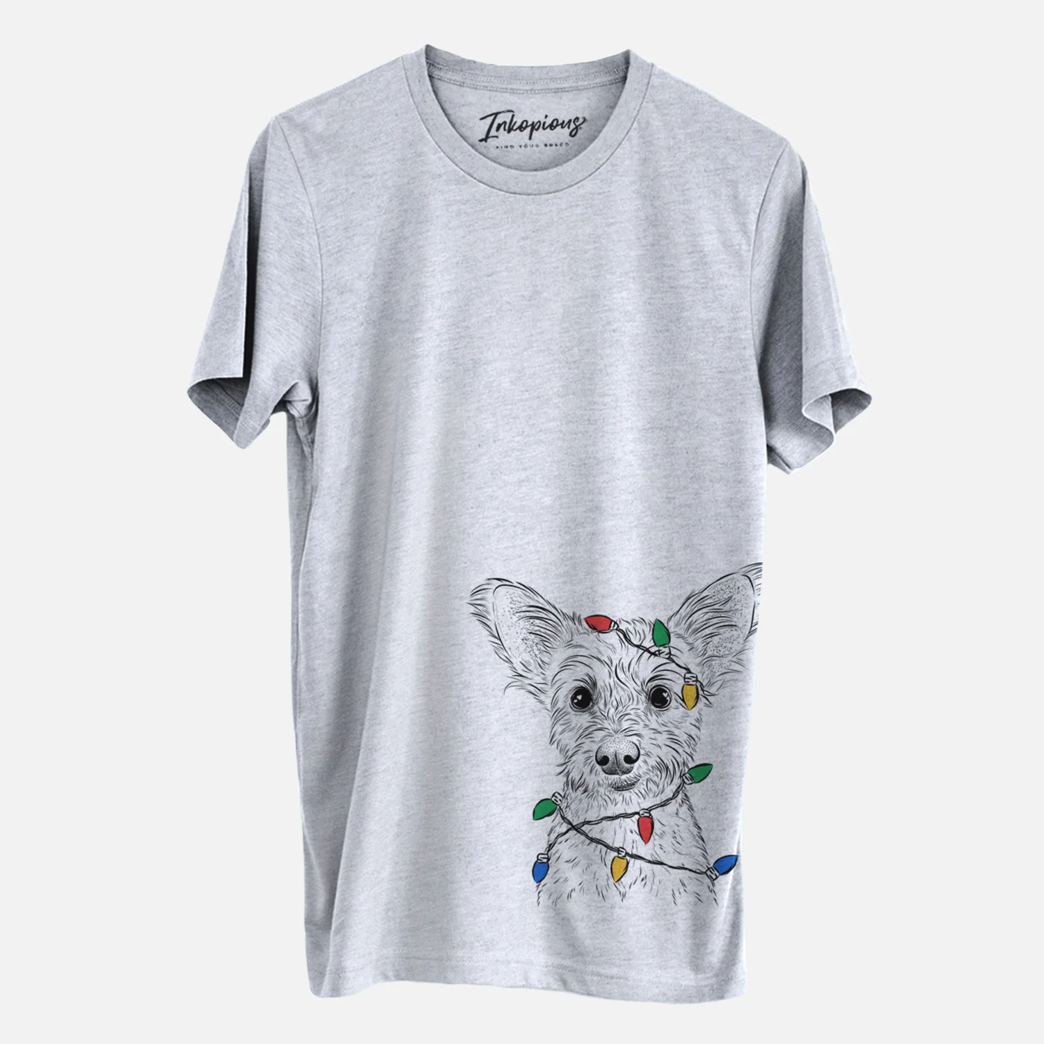Christmas Lights Heidi the Schnauzer Mix - Unisex Crewneck - Image 2