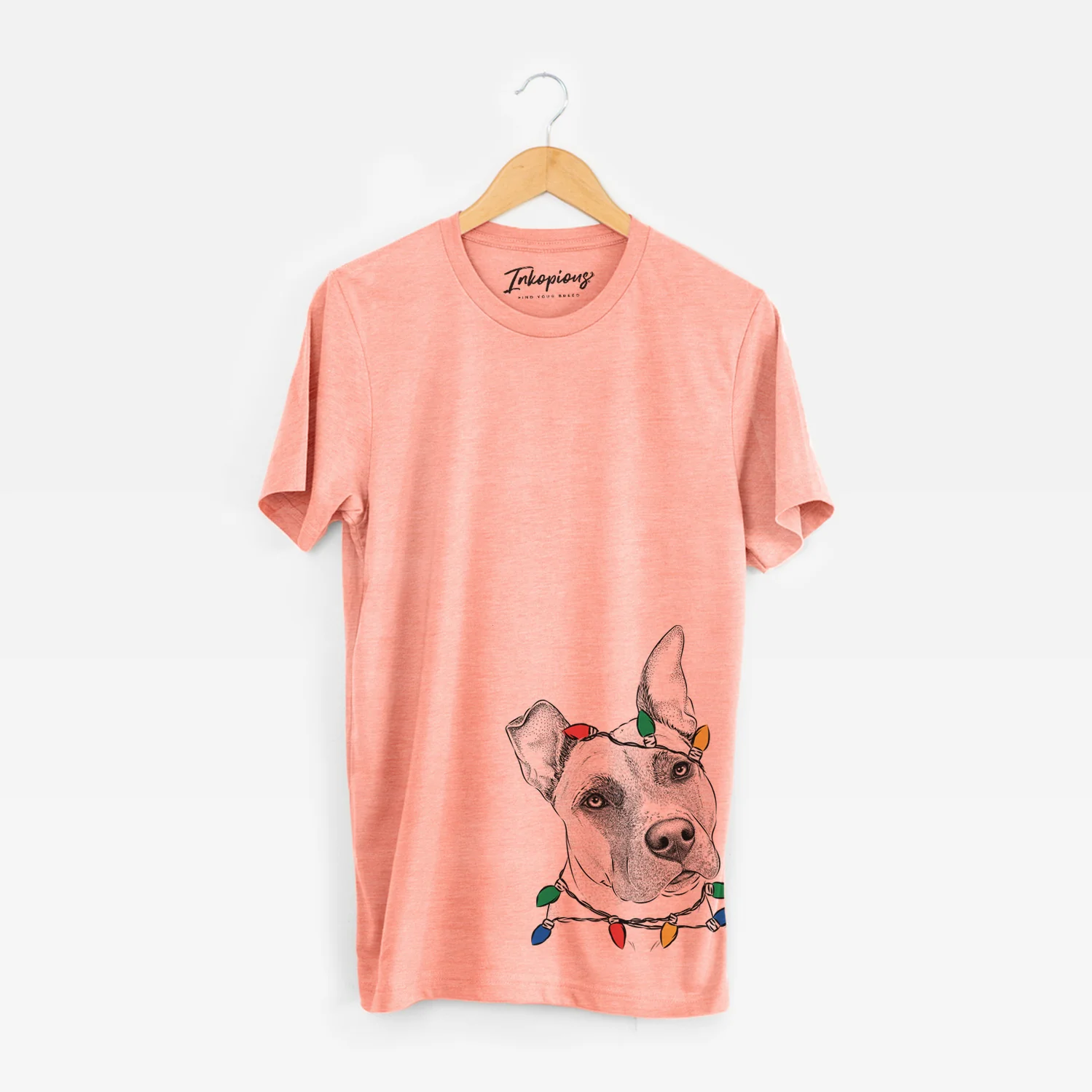 Christmas Lights Ivy the Pitbull Mix - Unisex Crewneck - Image 3