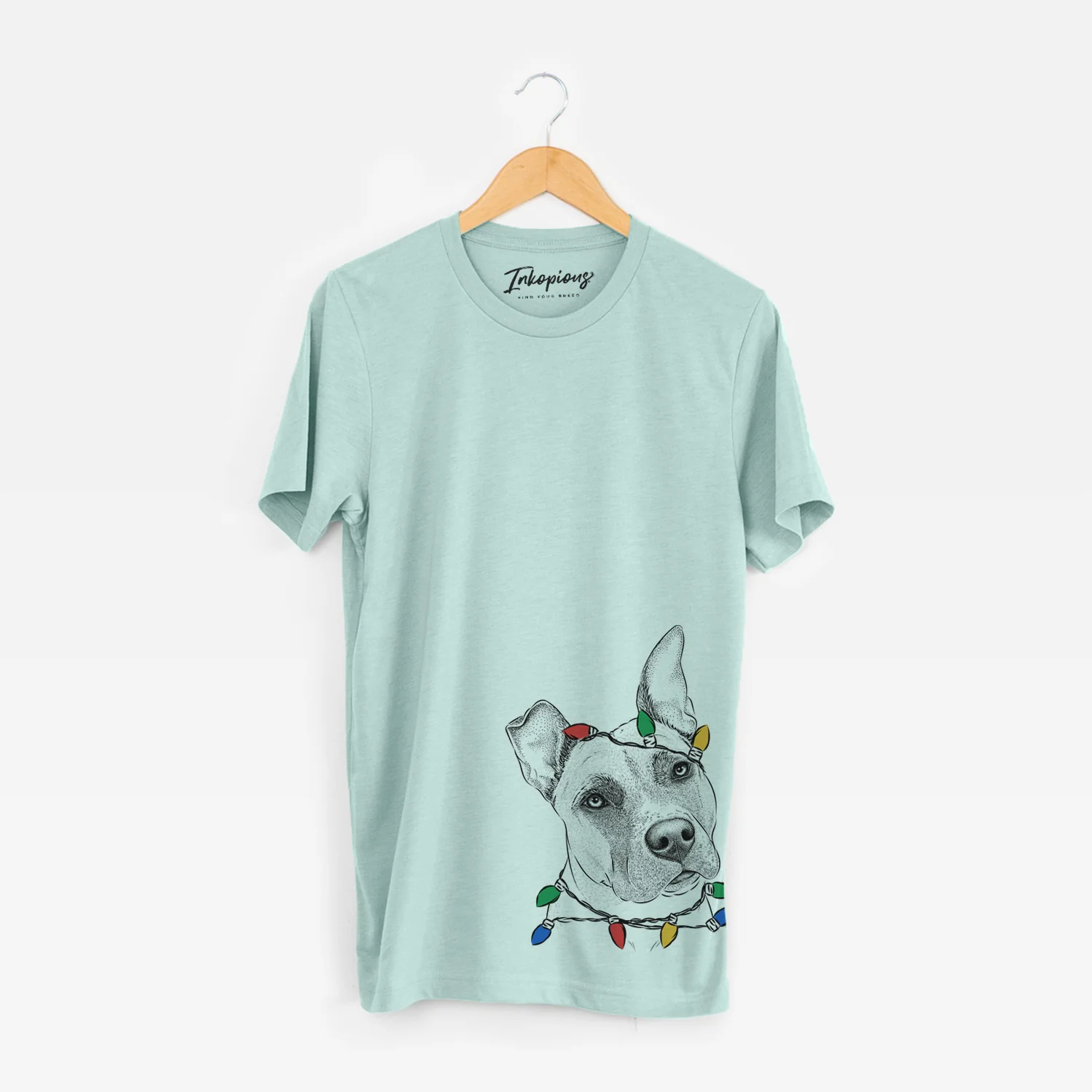 Christmas Lights Ivy the Pitbull Mix - Unisex Crewneck - Image 5