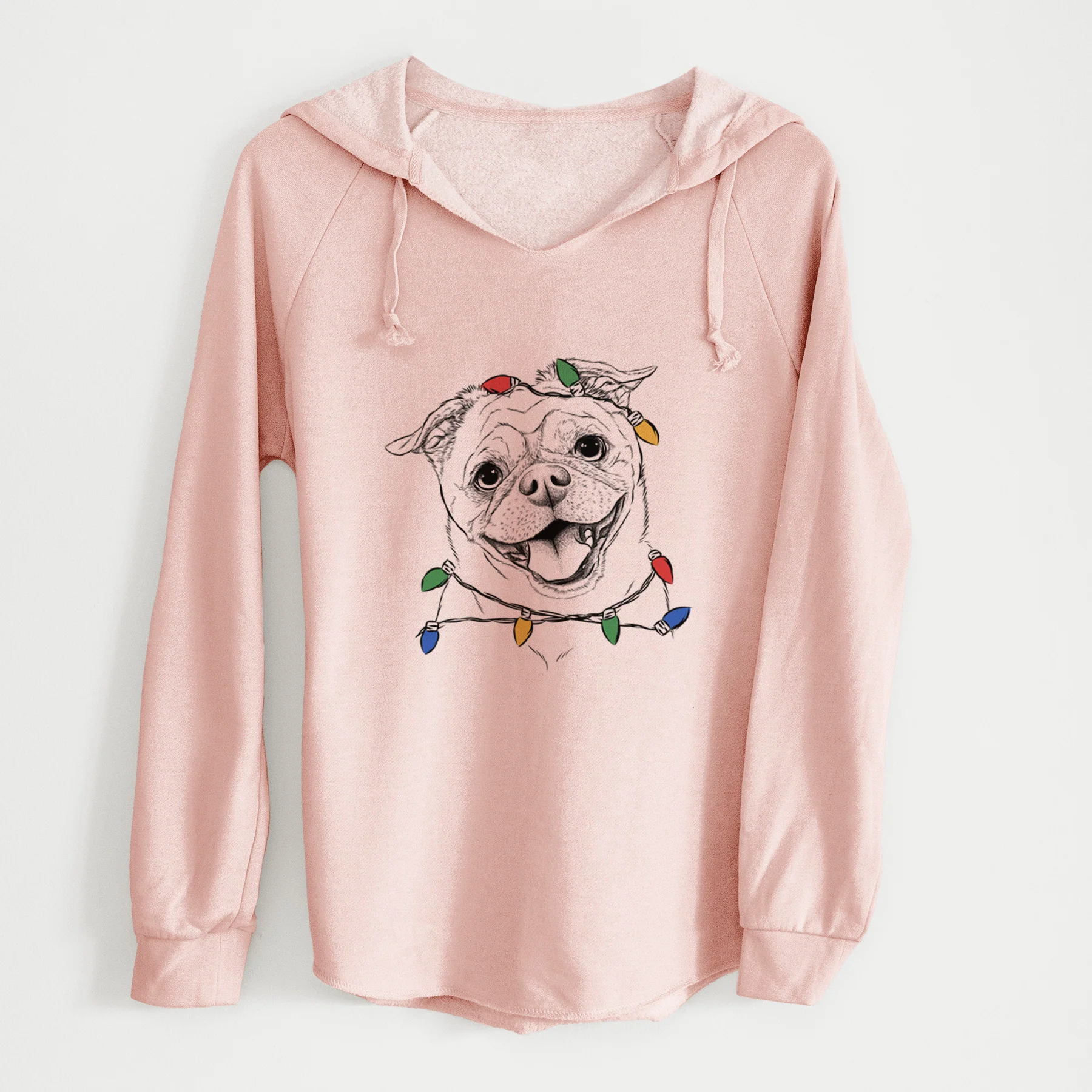 Christmas Lights Riley the Chug - Cali Wave Hooded Sweatshirt - Image 4