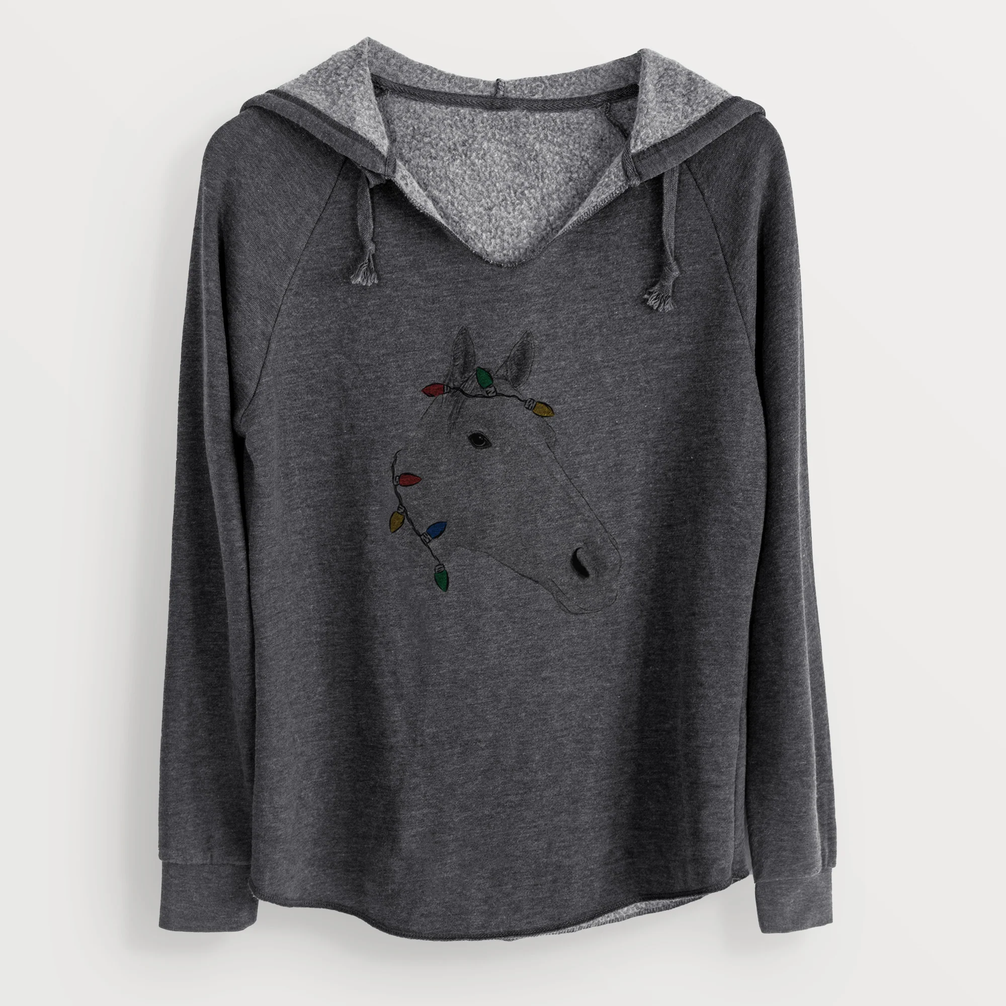 Christmas Lights Westley the Horse - Cali Wave Hooded Sweatshirt - Image 8
